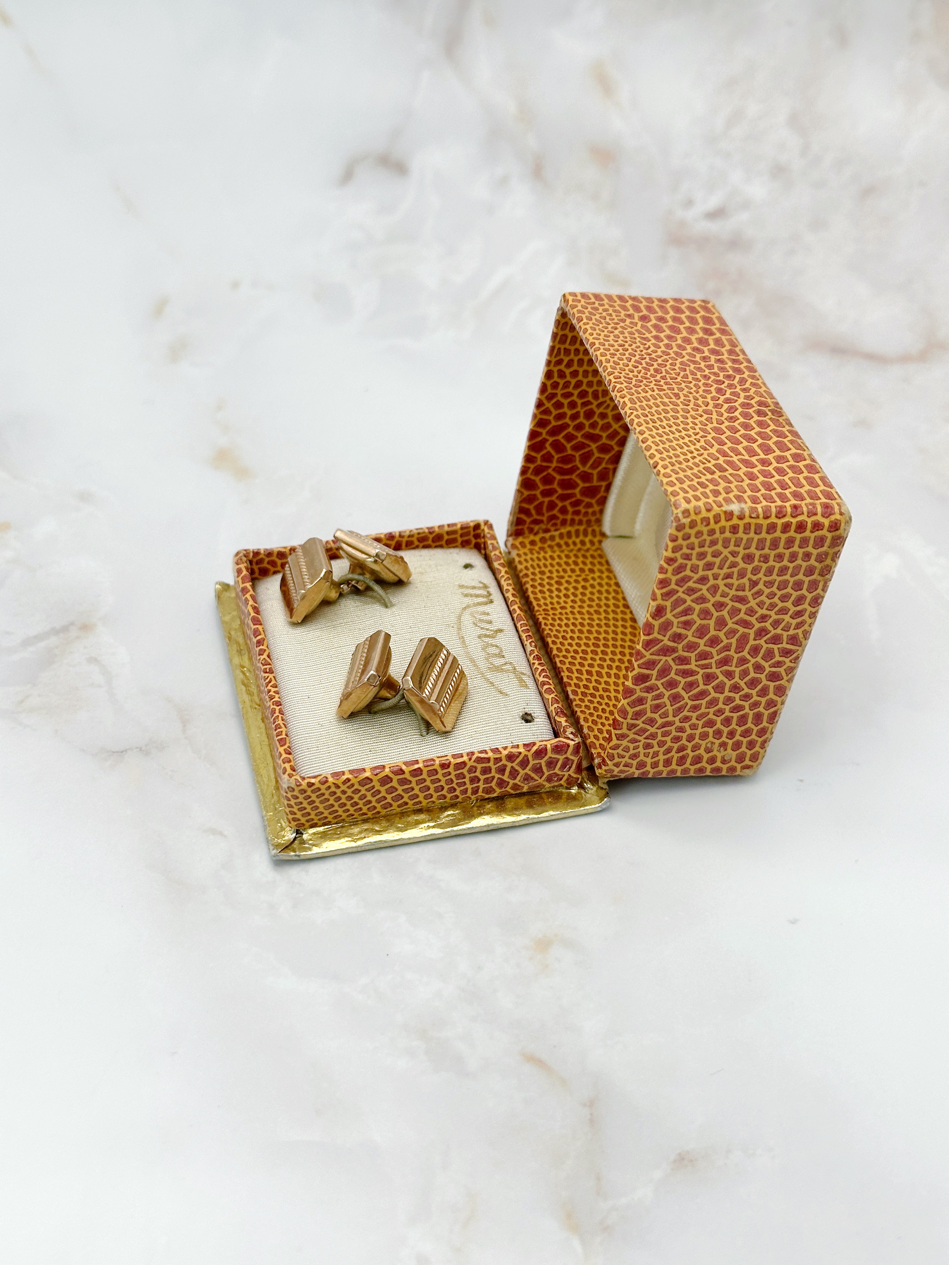 Klassische vergoldete Manschettenknöpfe von Murat Paris