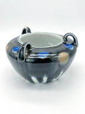 Antike Vase von Wilhelmsthal in Blau Weiß Schwarz