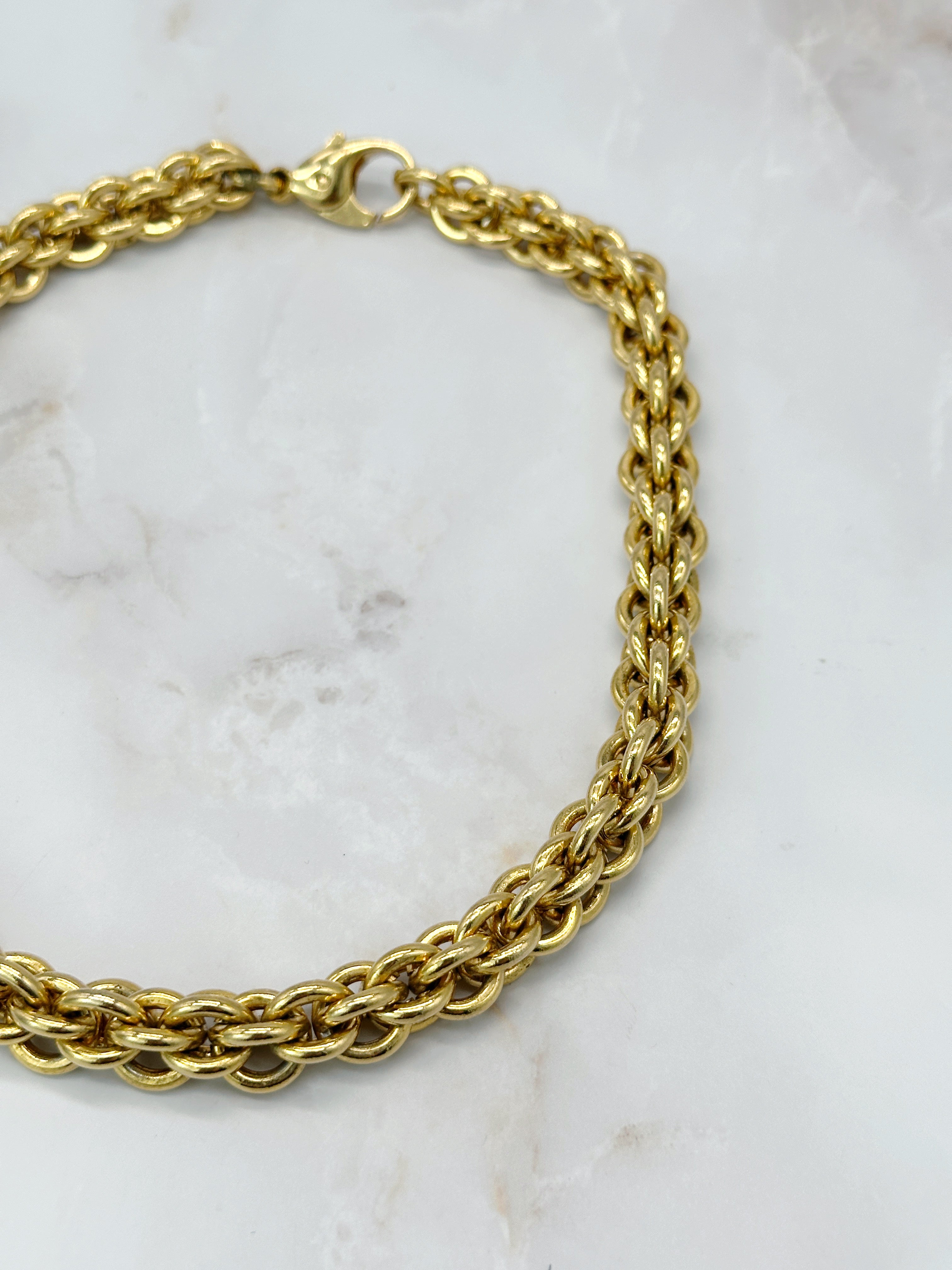 Massive vergoldete Vintage Chunky-Gliederkette