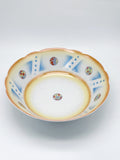 Vintage Schale mit gelb-blauem Spritzdekor um 1930/40