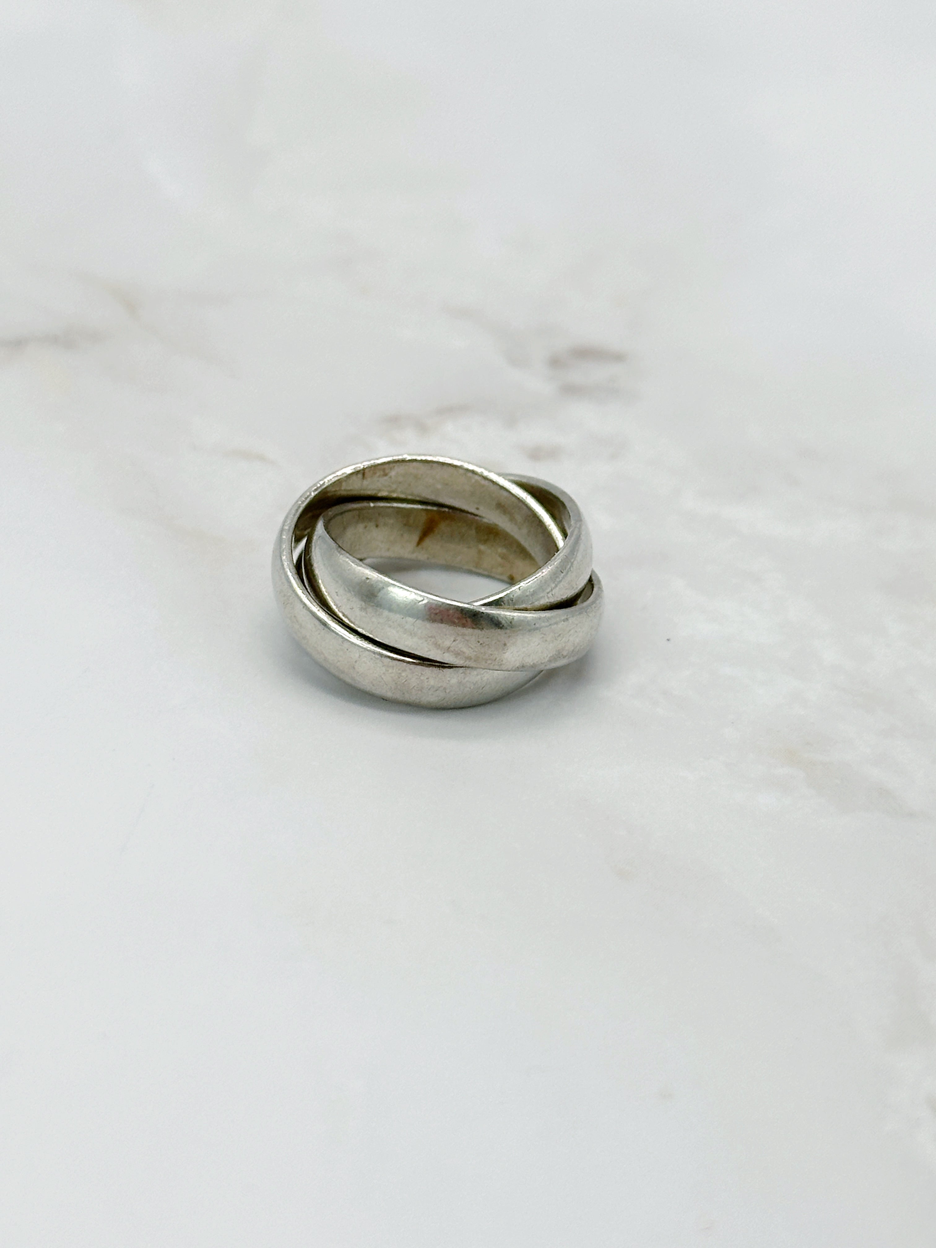 Dreifach Ring Silber Stapel-Optik