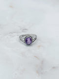 Silber Ring mit ovalem Amethyst