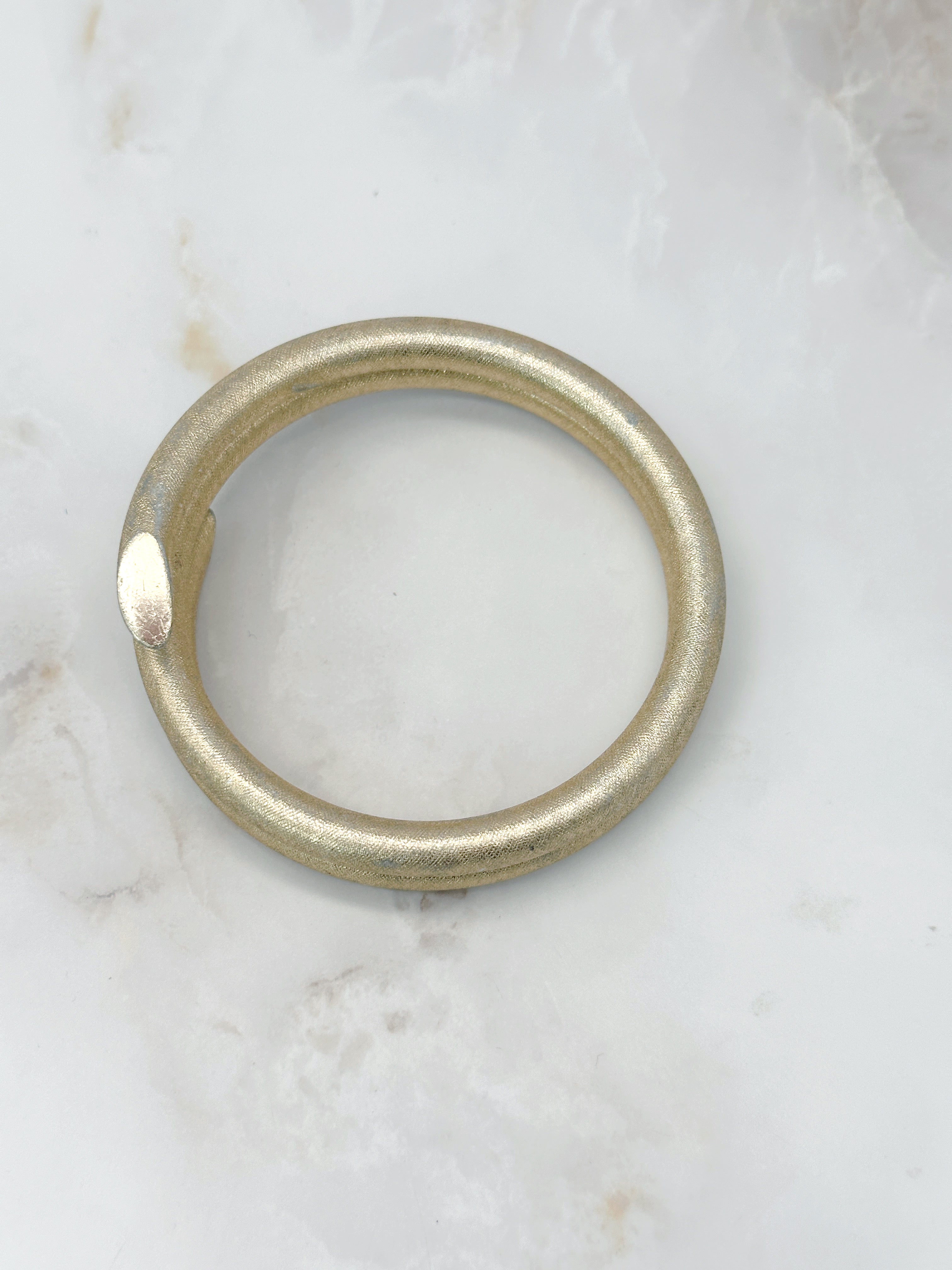 Vintage Armreif in Spiralform, matt vergoldet