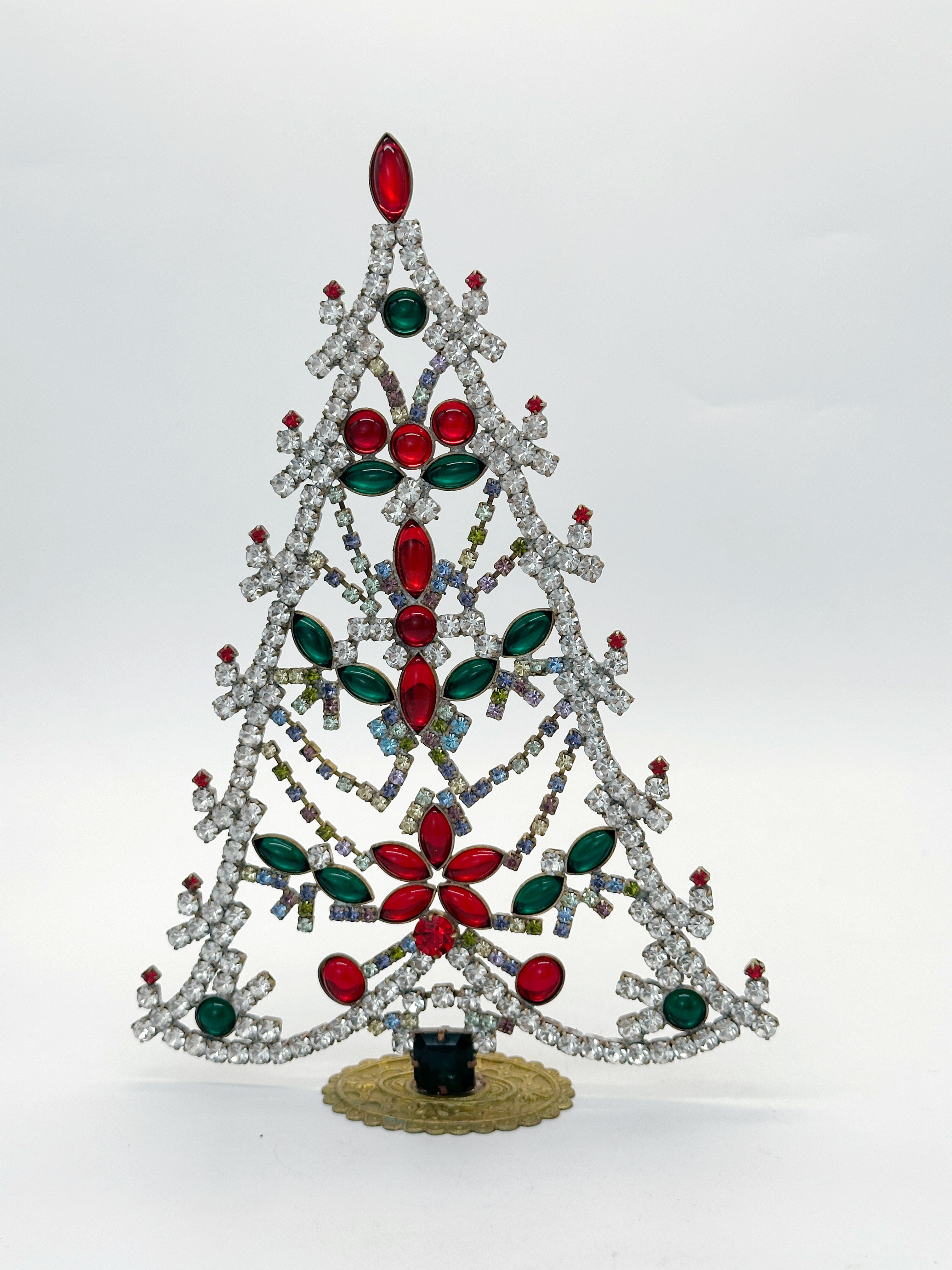 Prächtiger Gablonzer Christbaum aus Strass & Kristall