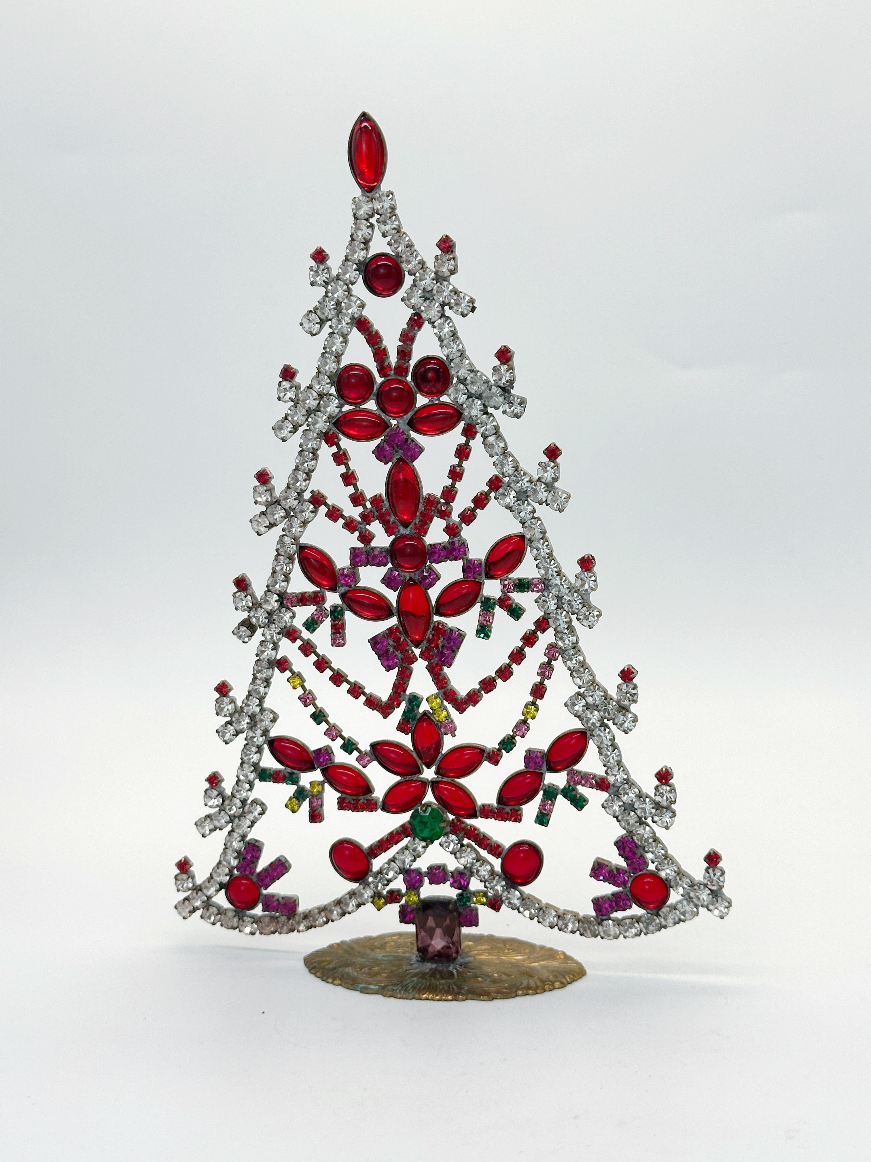 Prächtiger Gablonzer Christbaum aus Strass & Kristall