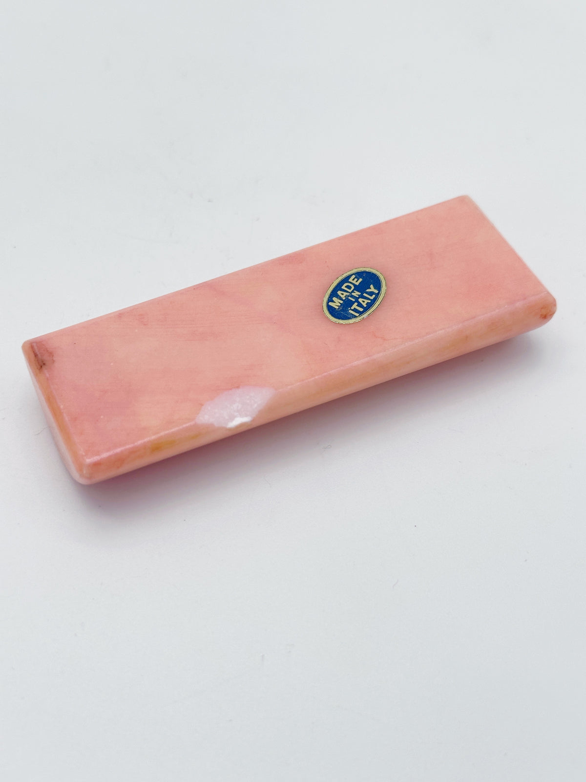 Messerbänkchen aus pfirsichfarbenem Marmor – elegantes 6er-Set