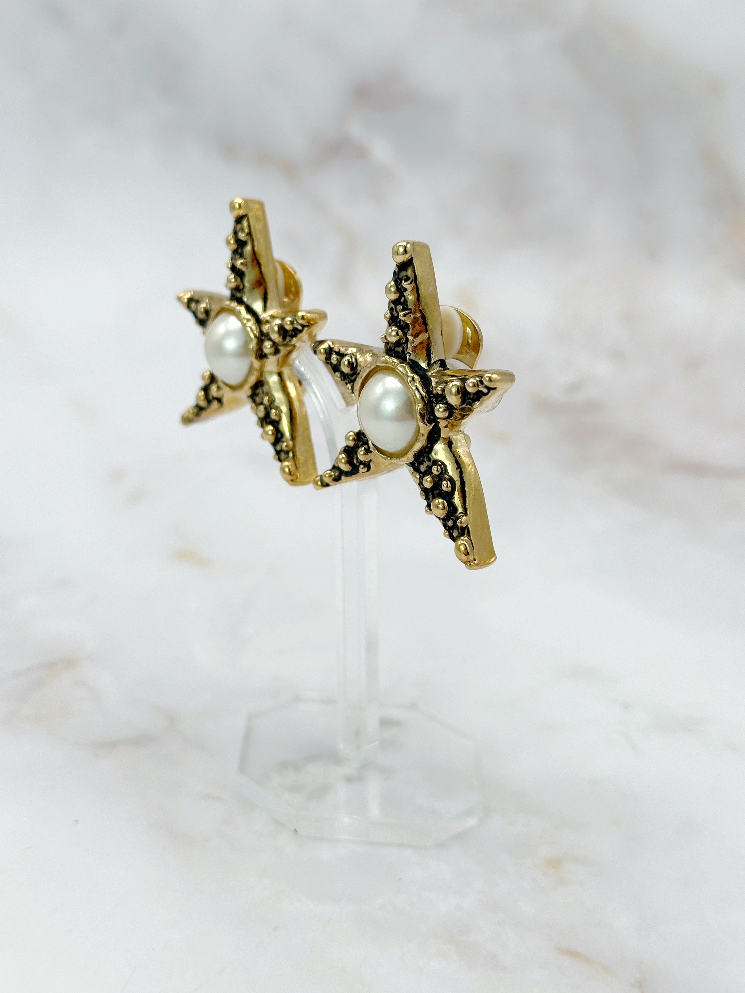 Vintage Ohrclips in Sternform