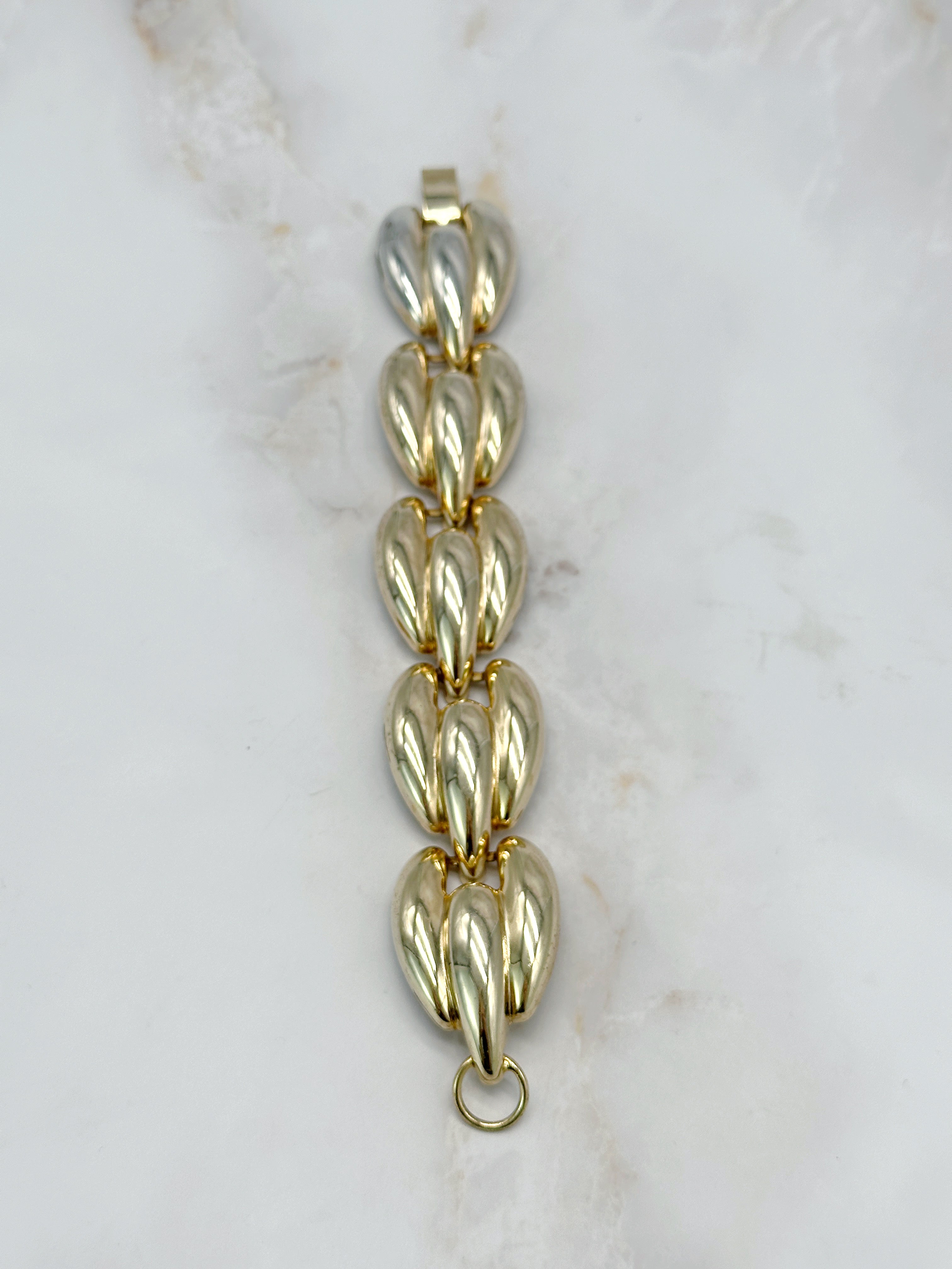 Vintage bracelet with gold-plated links