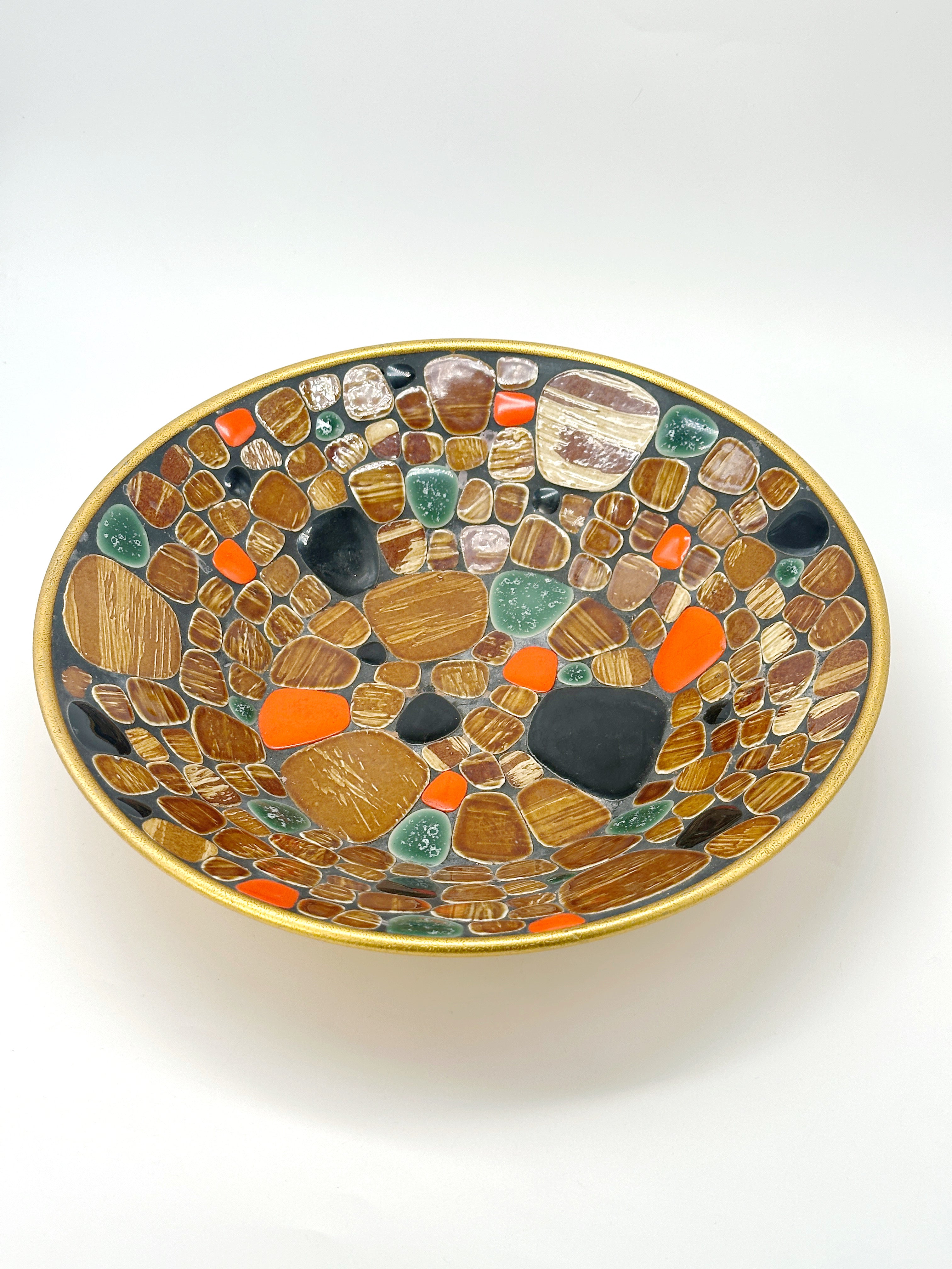 Vintage Mosaik-Schale im Design der 70er Jahre