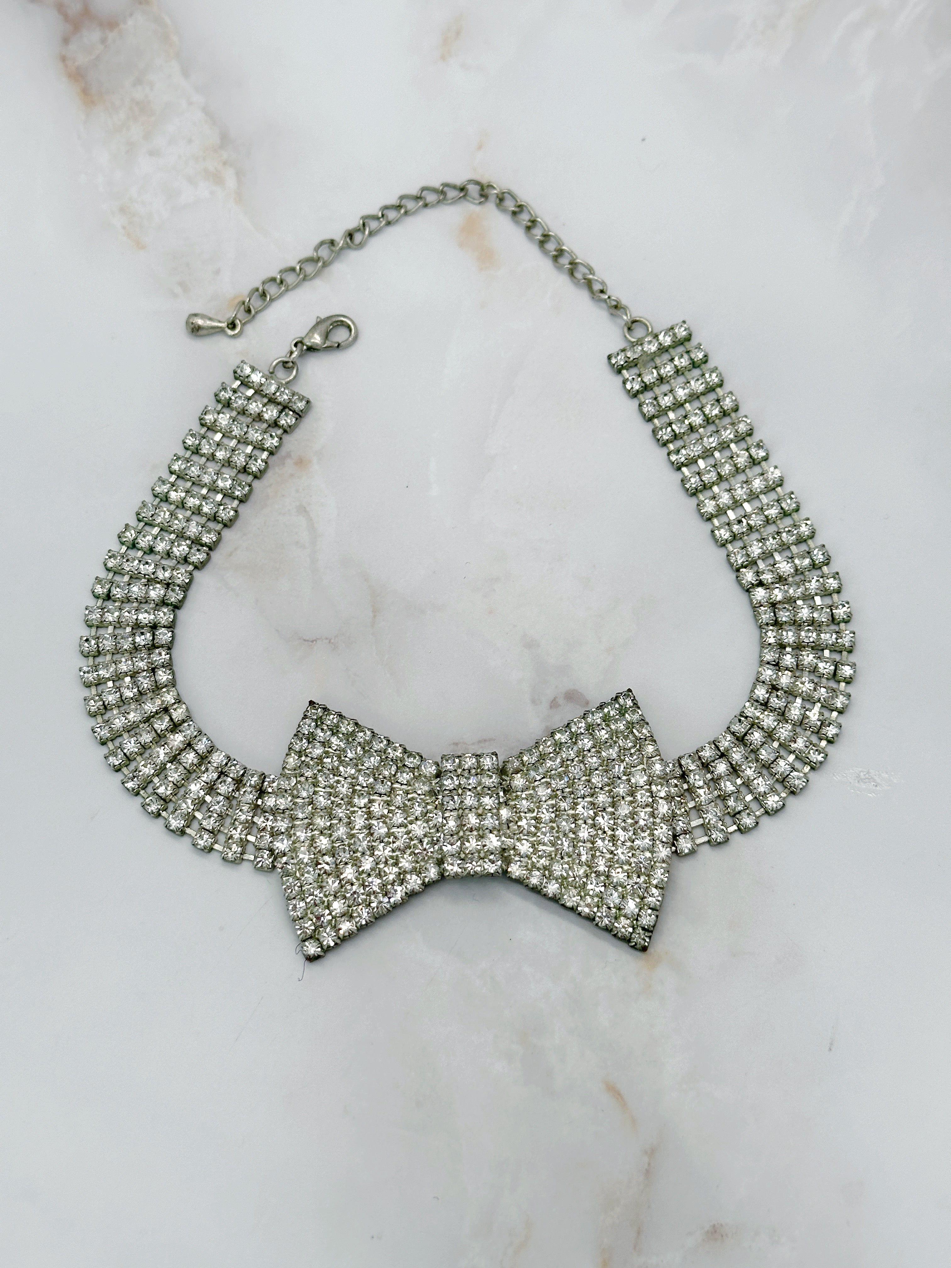 Vintage Strass Choker mit Maschenmotiv