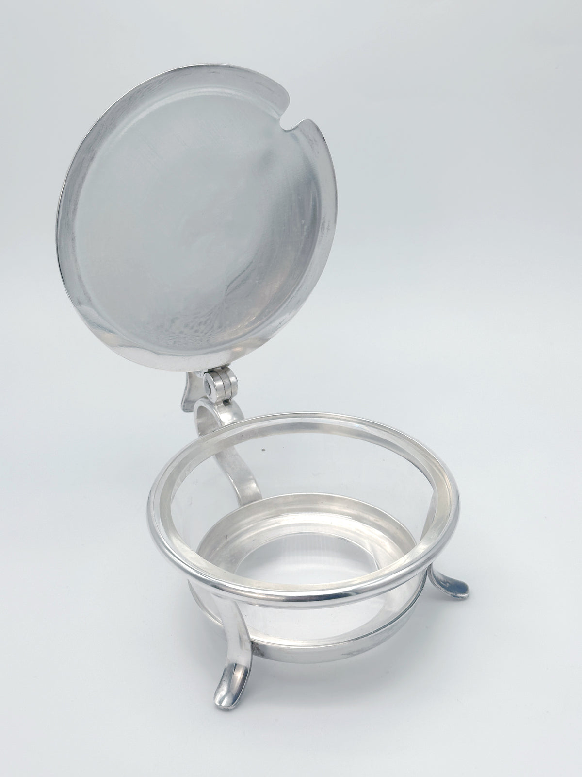 Versilberte Vintage Zuckerdose aus Italien um 1950