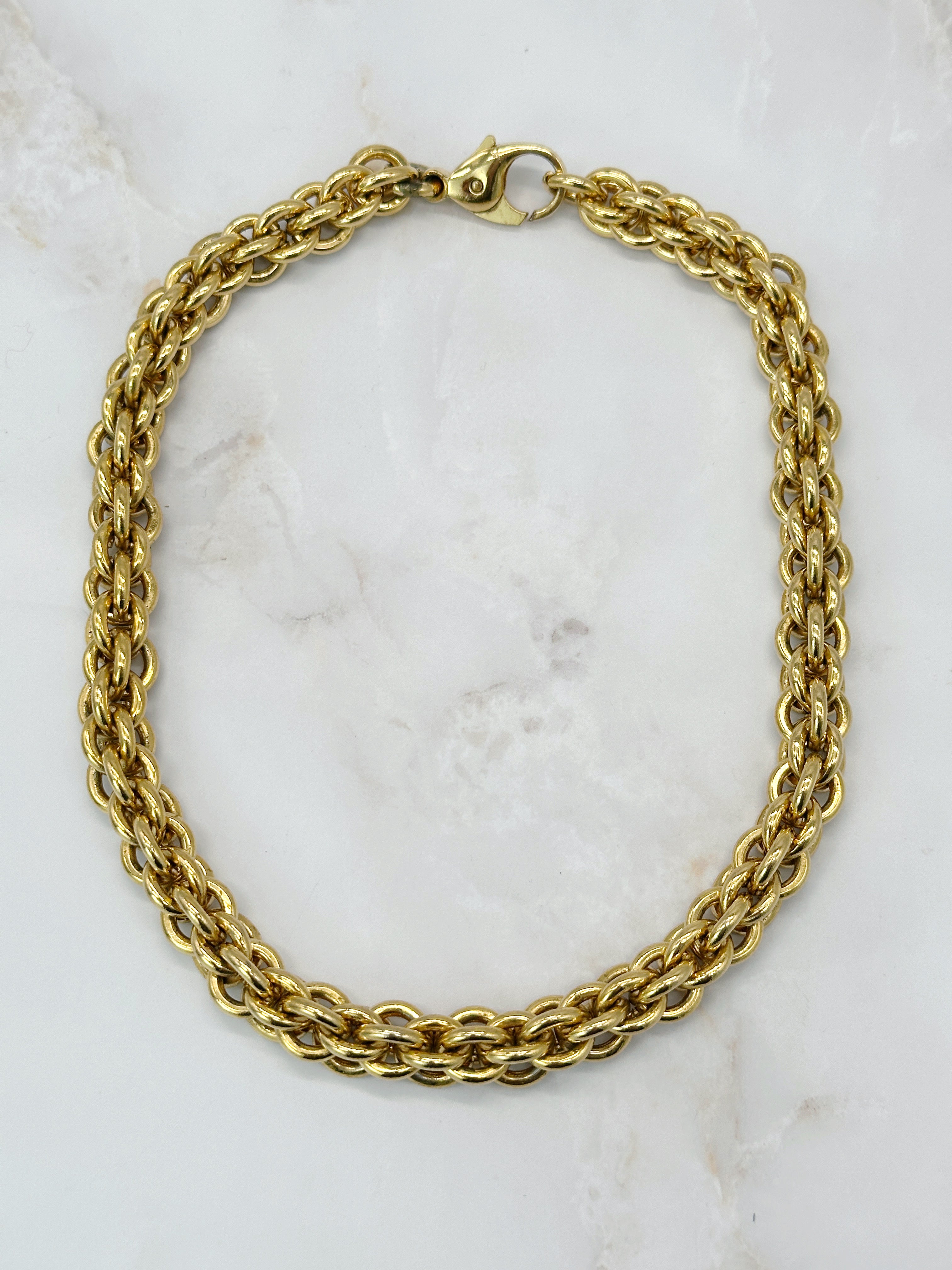 Massive vergoldete Vintage Chunky-Gliederkette