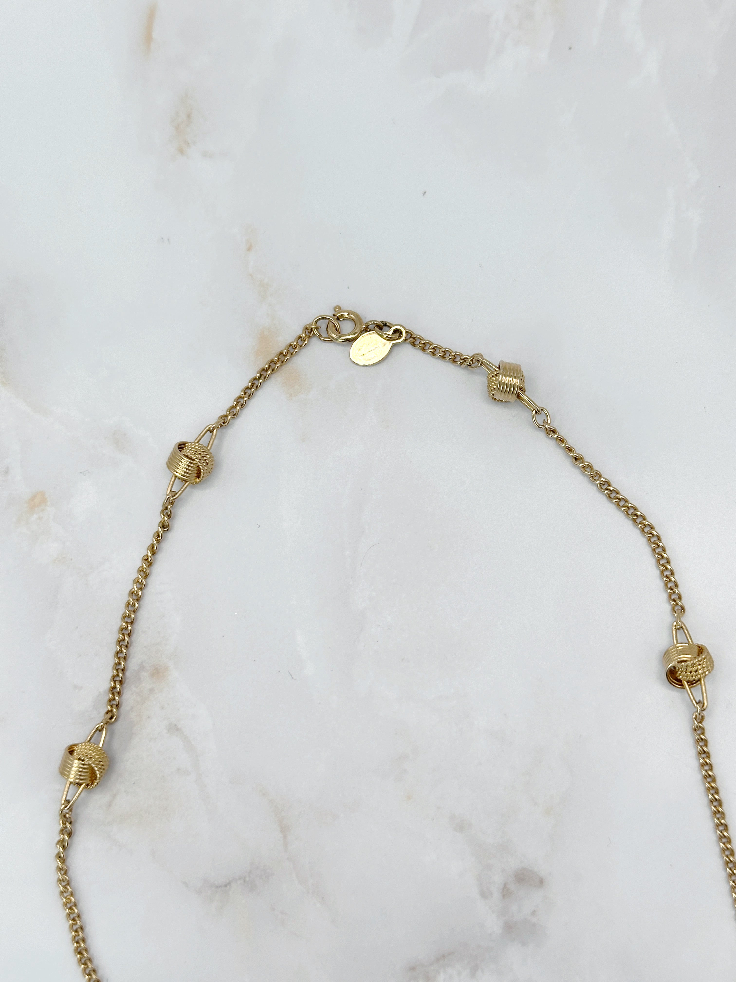 Vintage Avon Halskette vergoldet mit Knotenmotiv