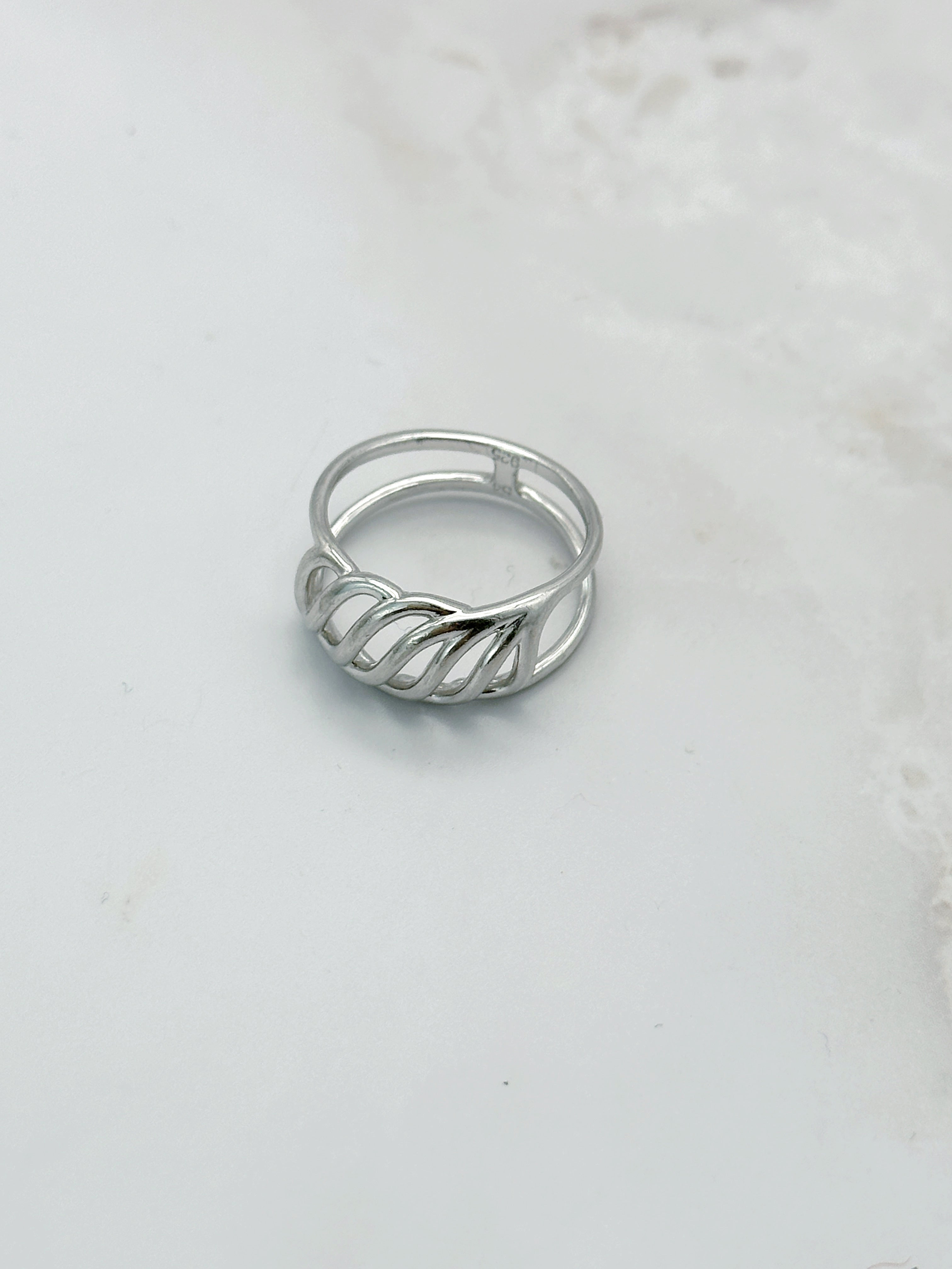 Filigraner Statement Ring Silber