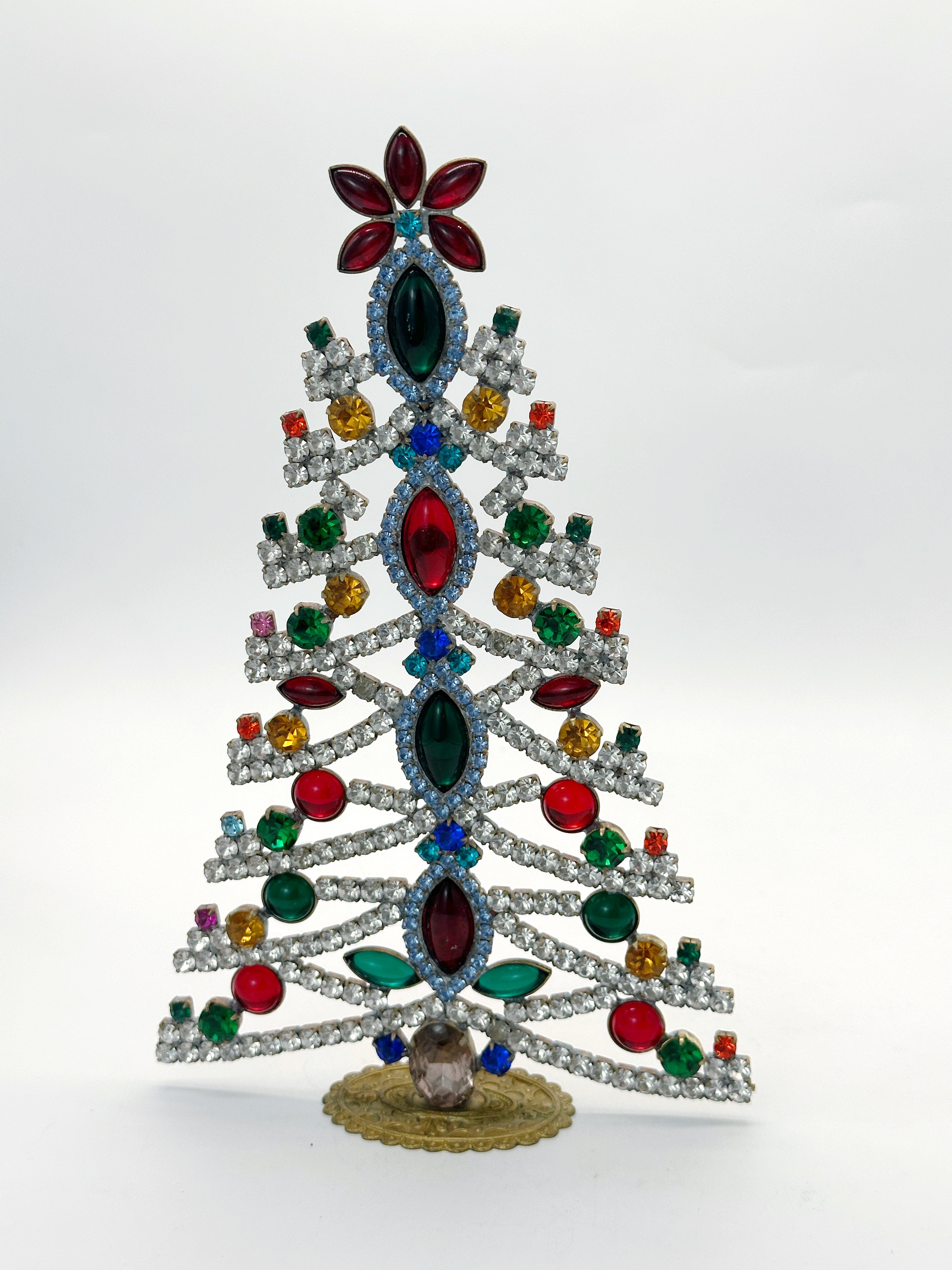 Prächtiger Gablonzer Christbaum aus Strass & Kristall