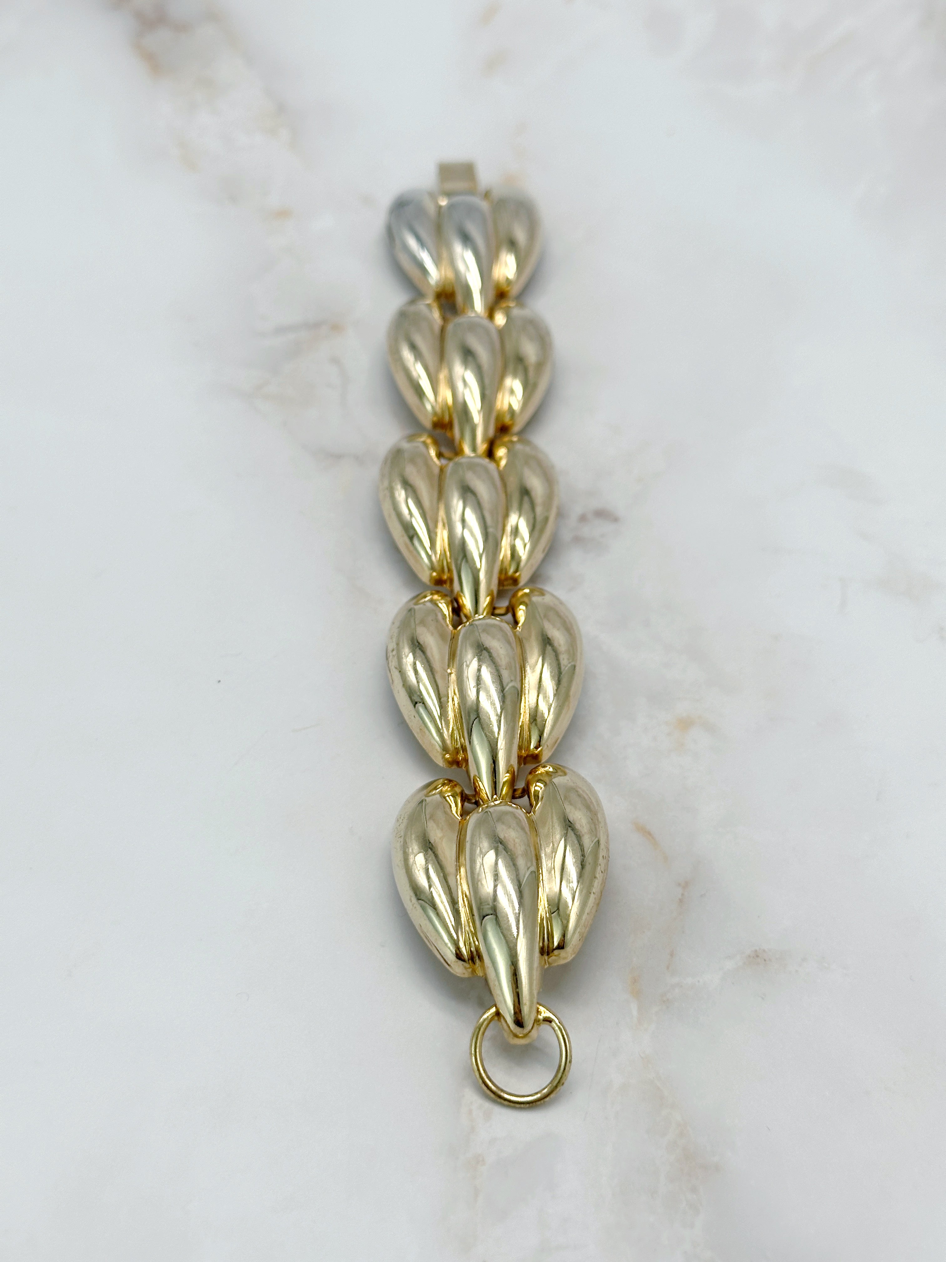 Vintage bracelet with gold-plated links