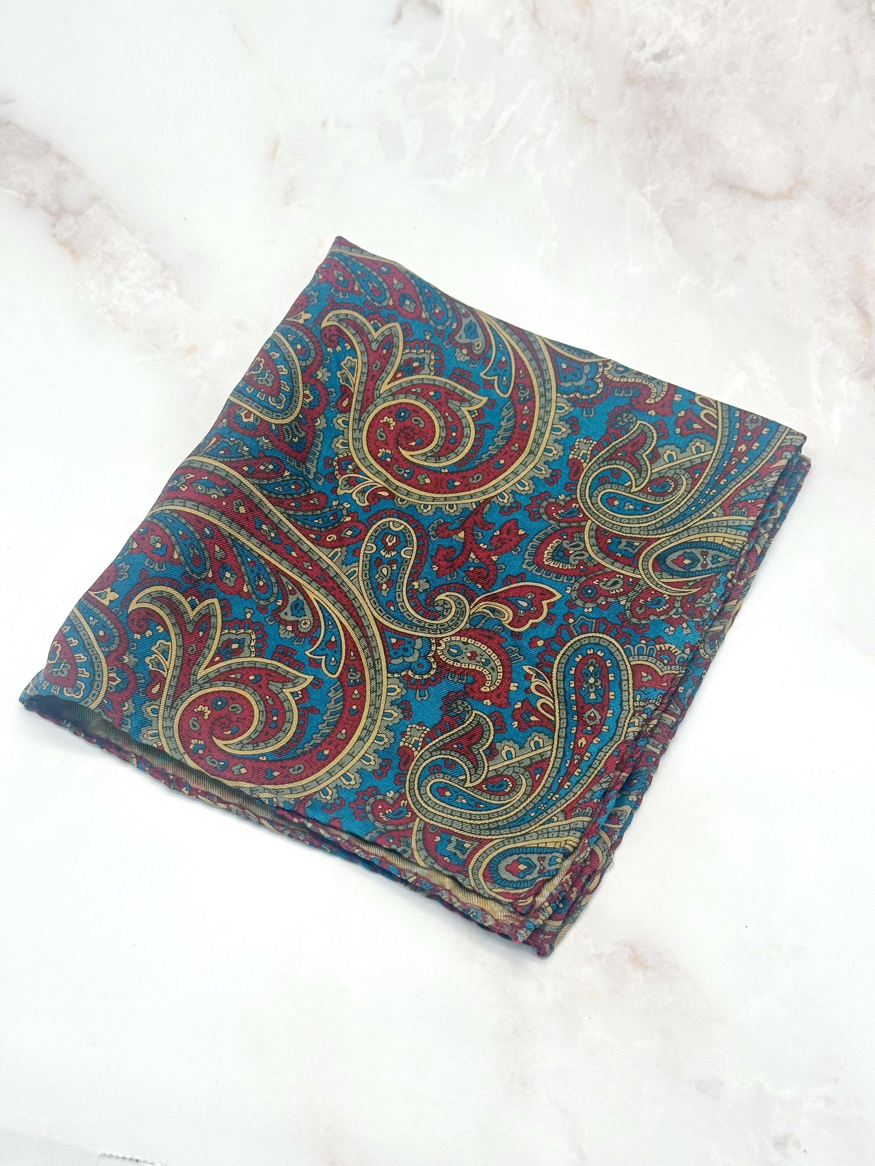 Einstecktuch aus Seide mit Paisley-Muster