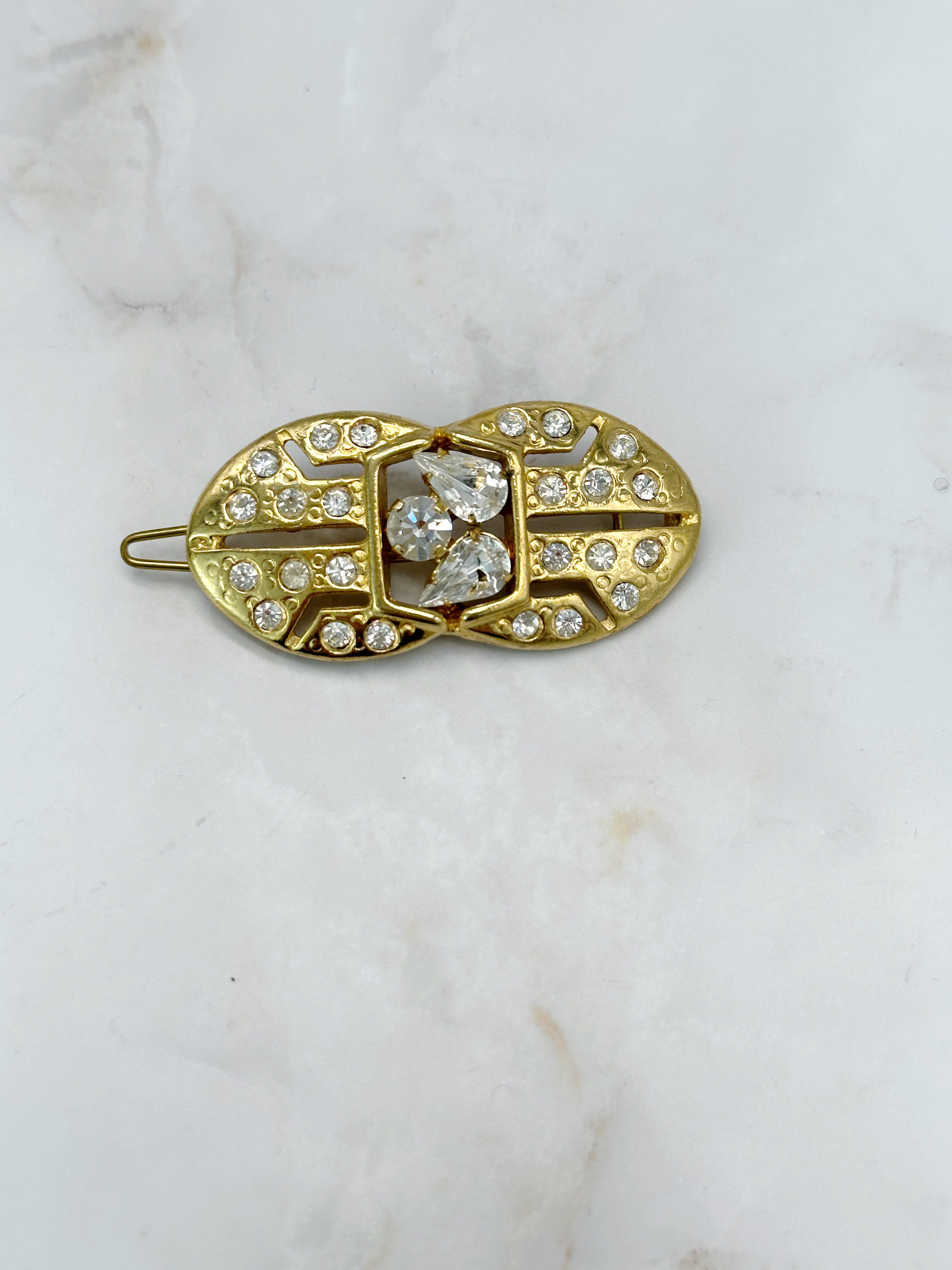 Vintage hair clip with sparkling rhinestones