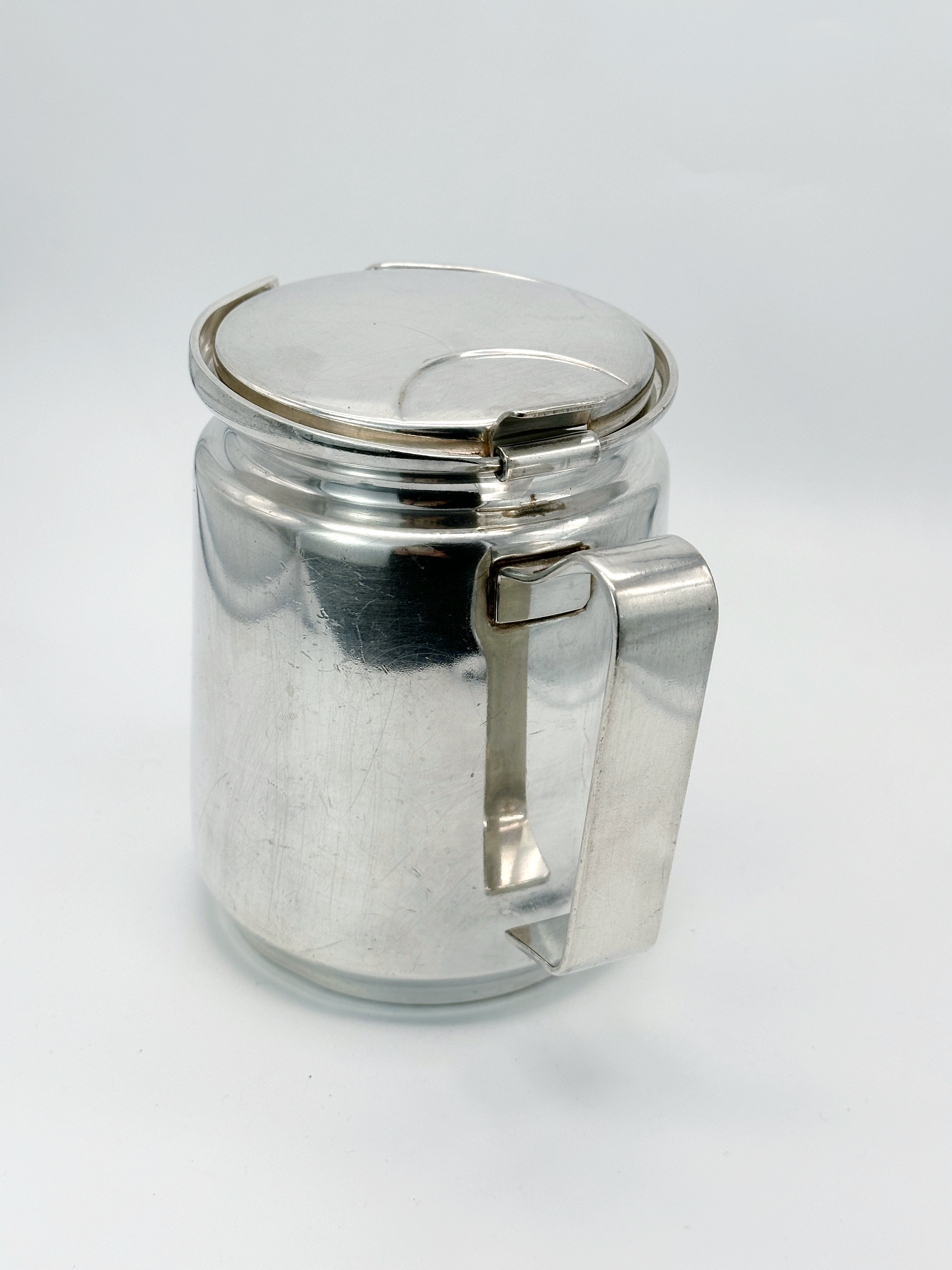 Doppelwandige Vintage Kaffeekanne, versilbert