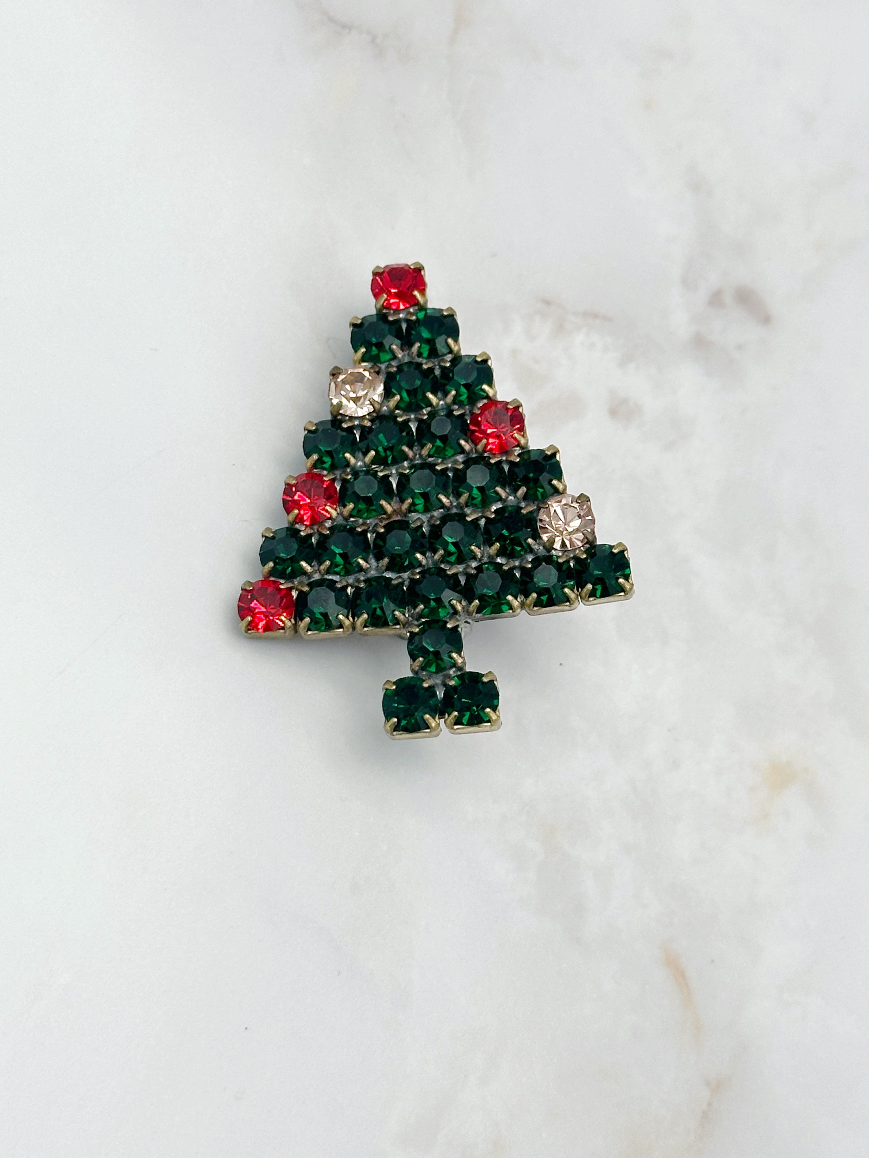 Gablonzer Christbaum Brosche