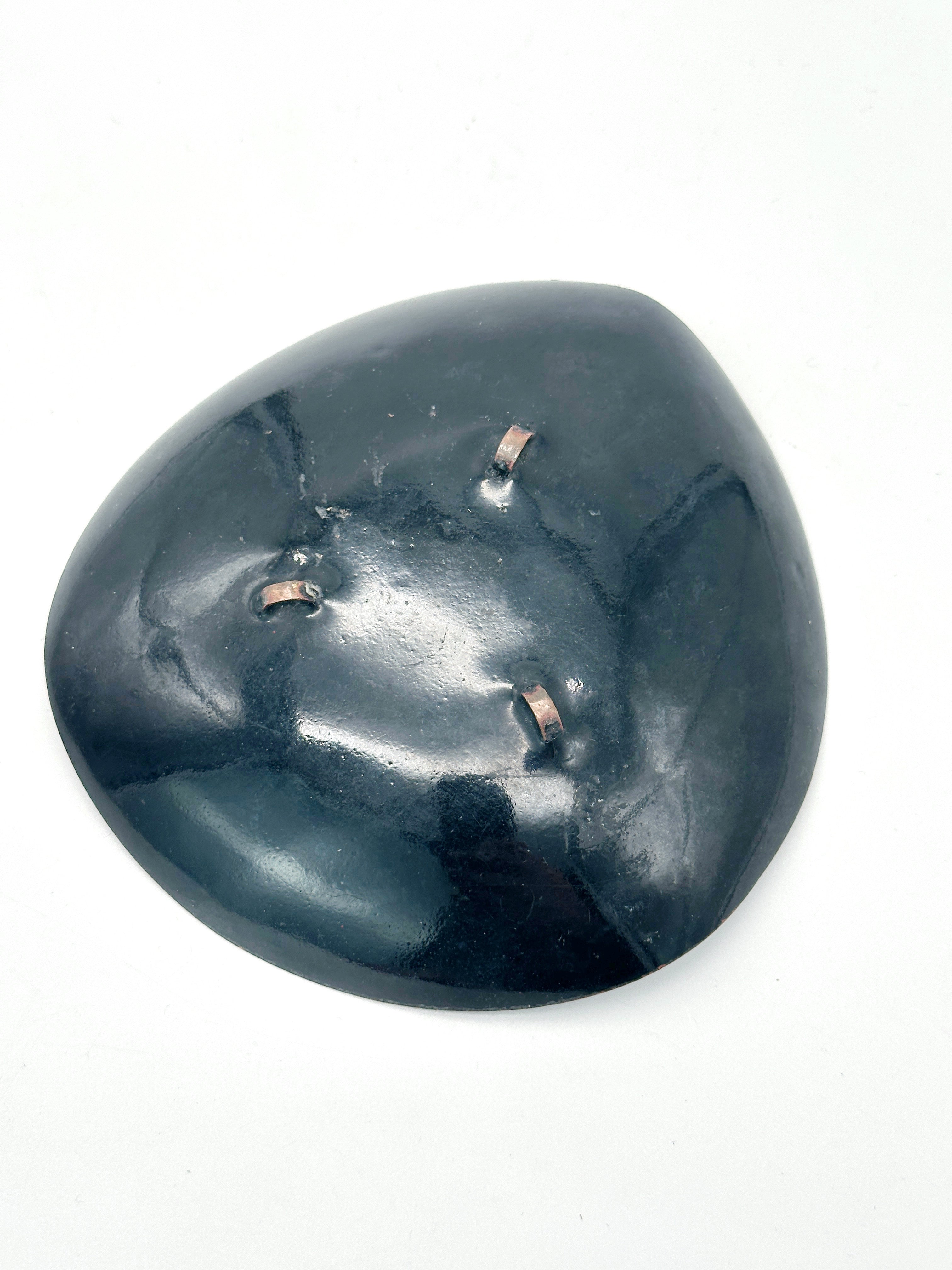 Emaille Ablageschale in Blau Rot Weiß