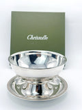 Elegant Christofle sauce bowl – silver-plated, including original box and anti-tarnish bag
