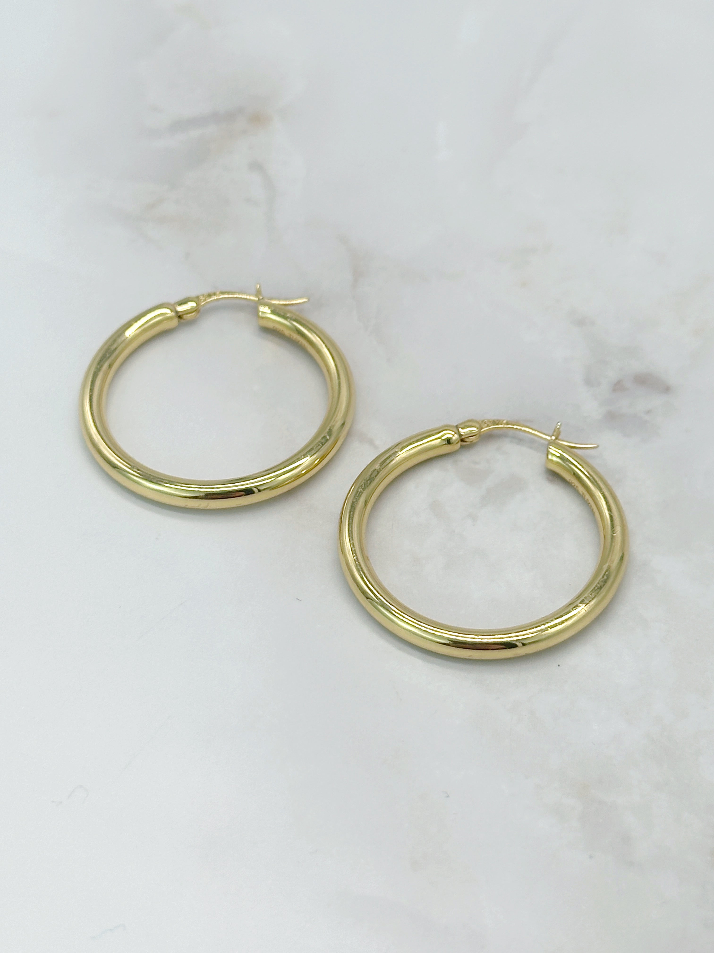 Vergoldete Vintage Creolen aus 925 Sterling Silber