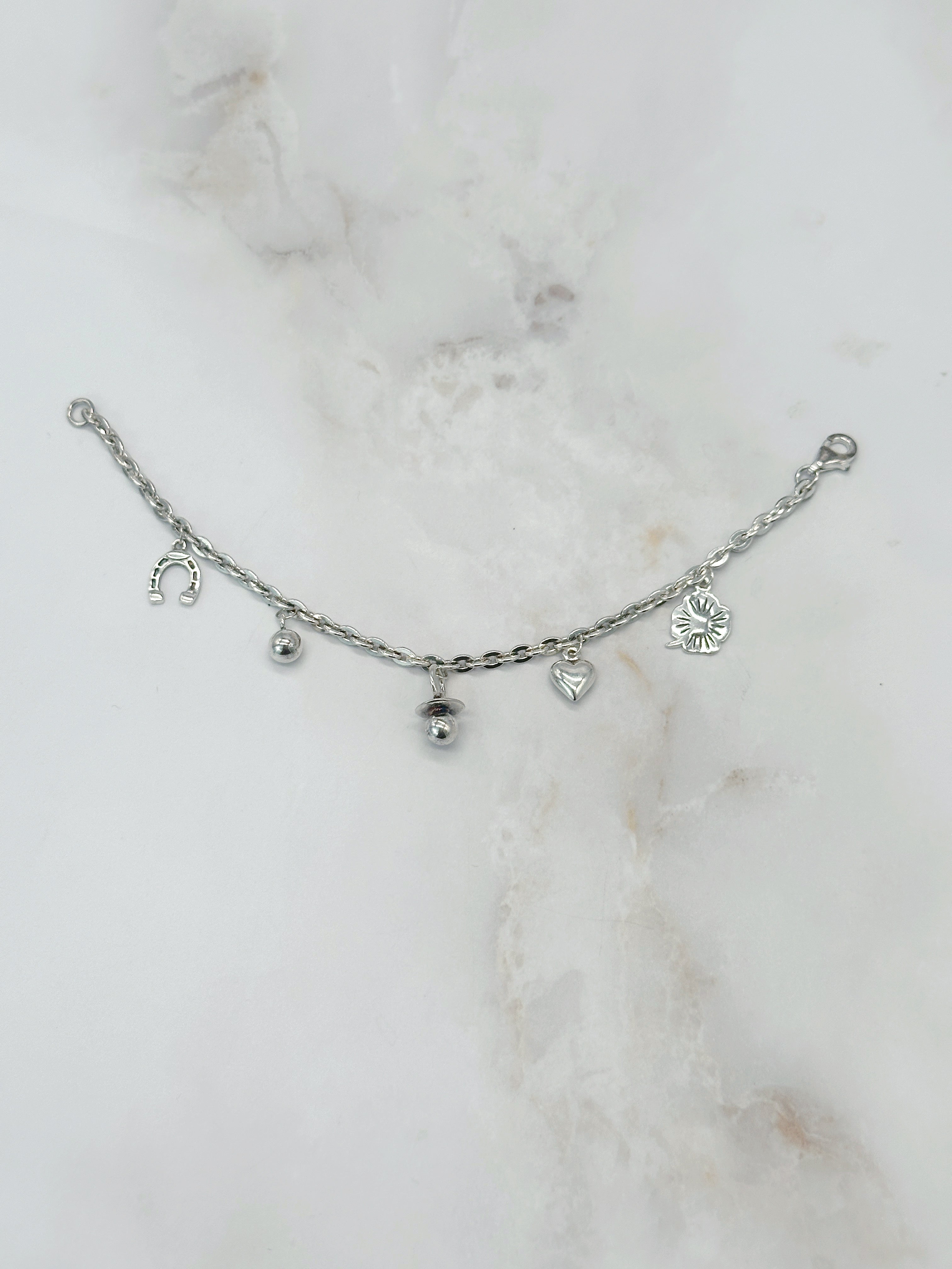 Vintage Bettelarmband aus Sterling Silber von Jens Aagaard Dänemark