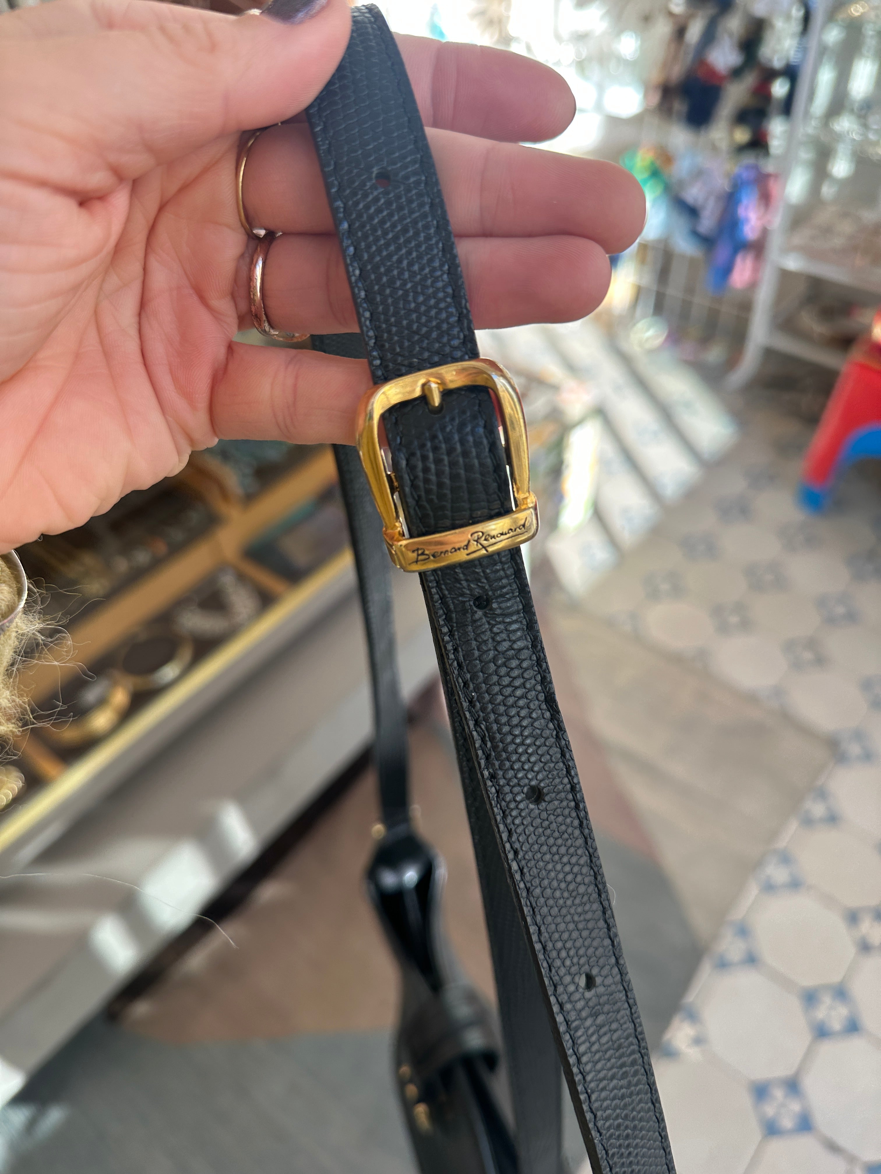 Vintage Leder Handtasche von Renouard Paris