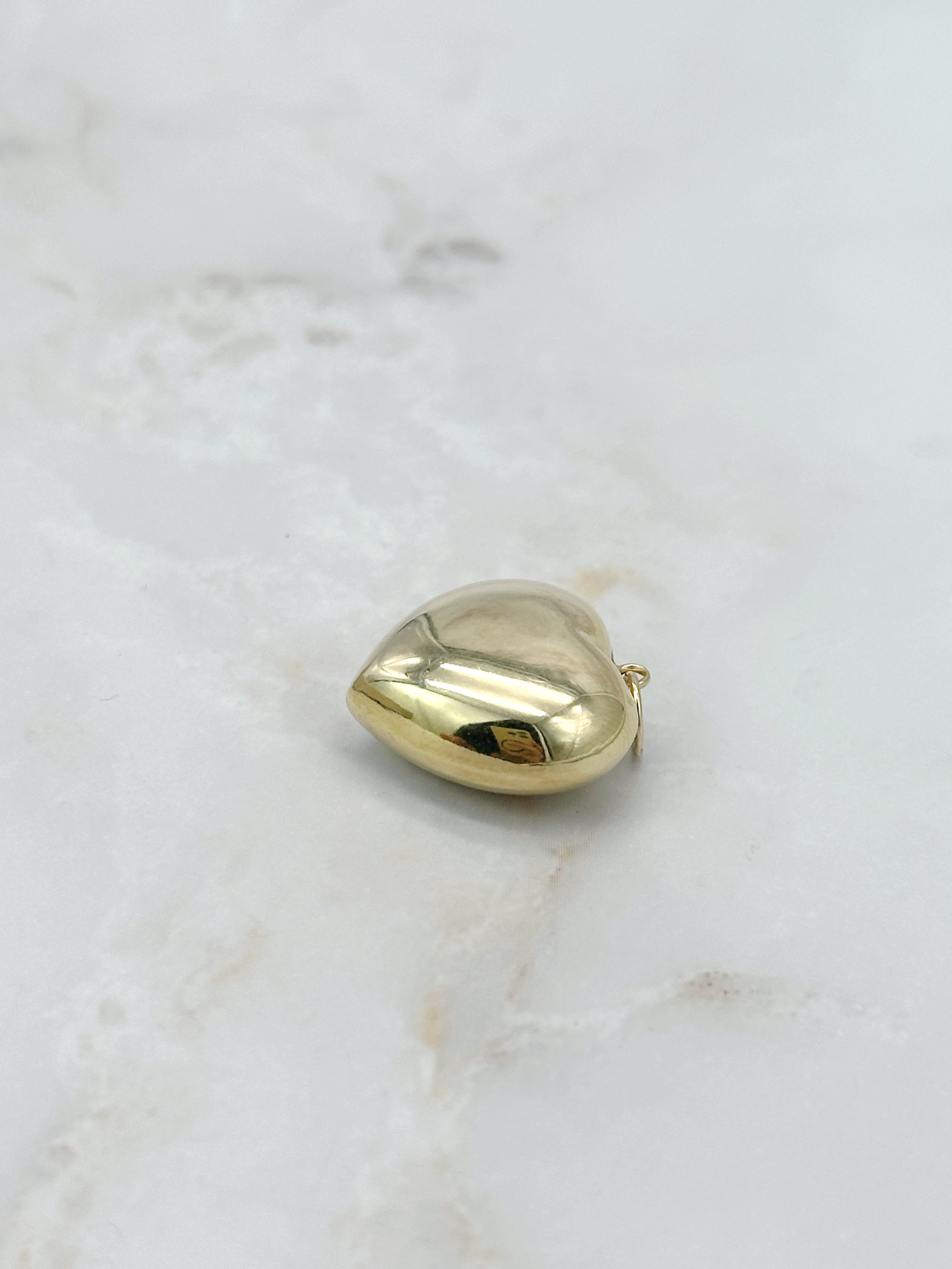 Vintage Herzanhänger bombiert in 585 Gelbgold