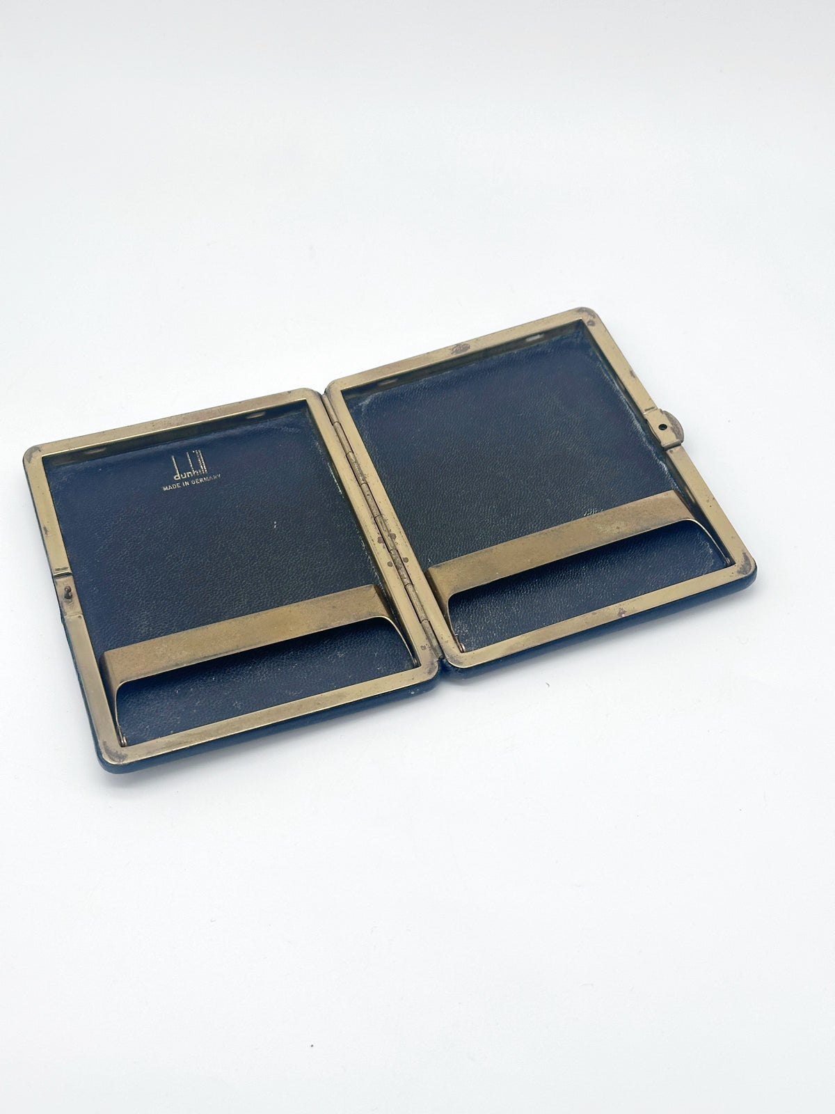 Vintage Zigarettenetui aus schwarzem Leder von Dunhill