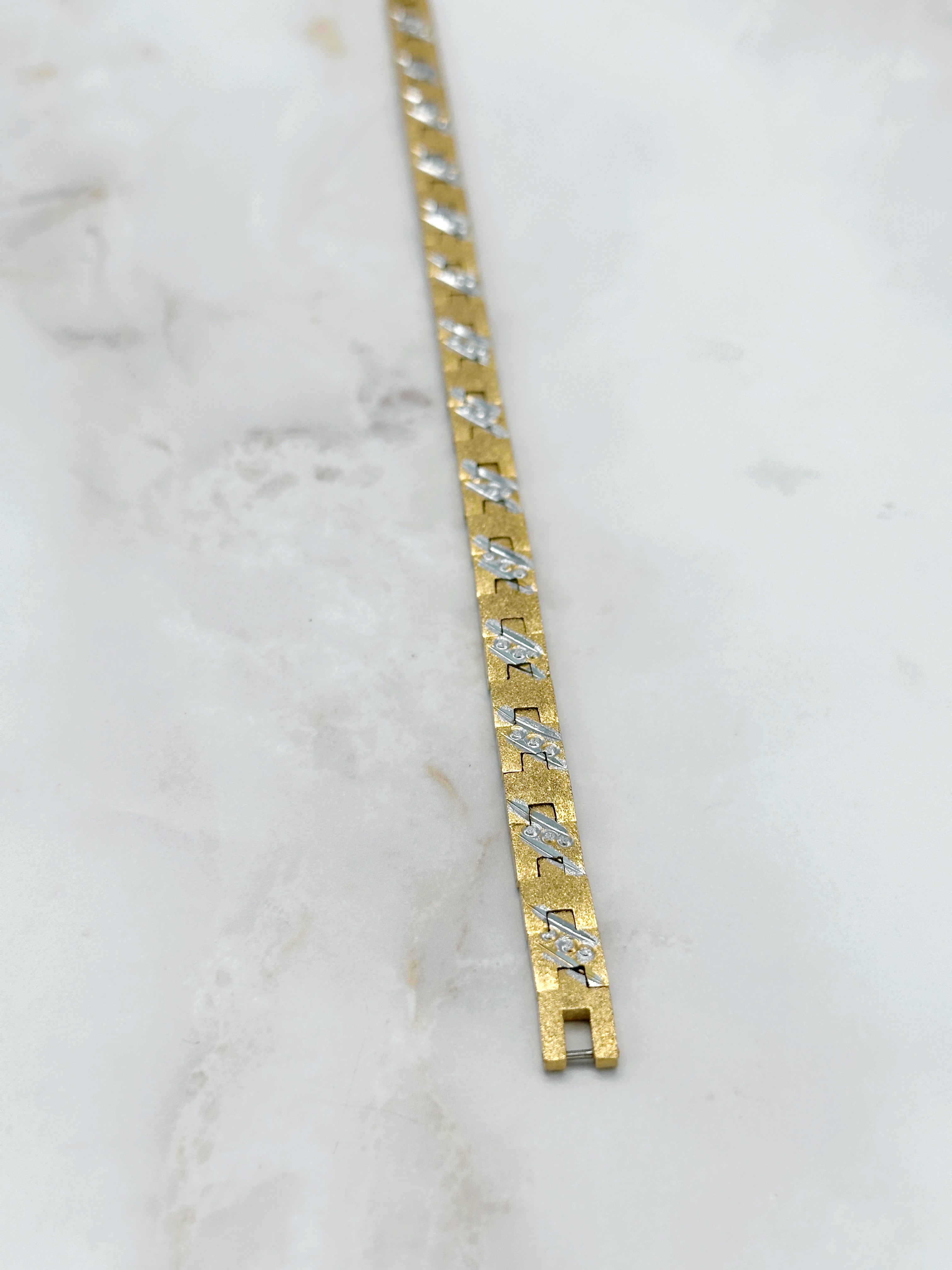 Vintage link bracelet bicolor unisex