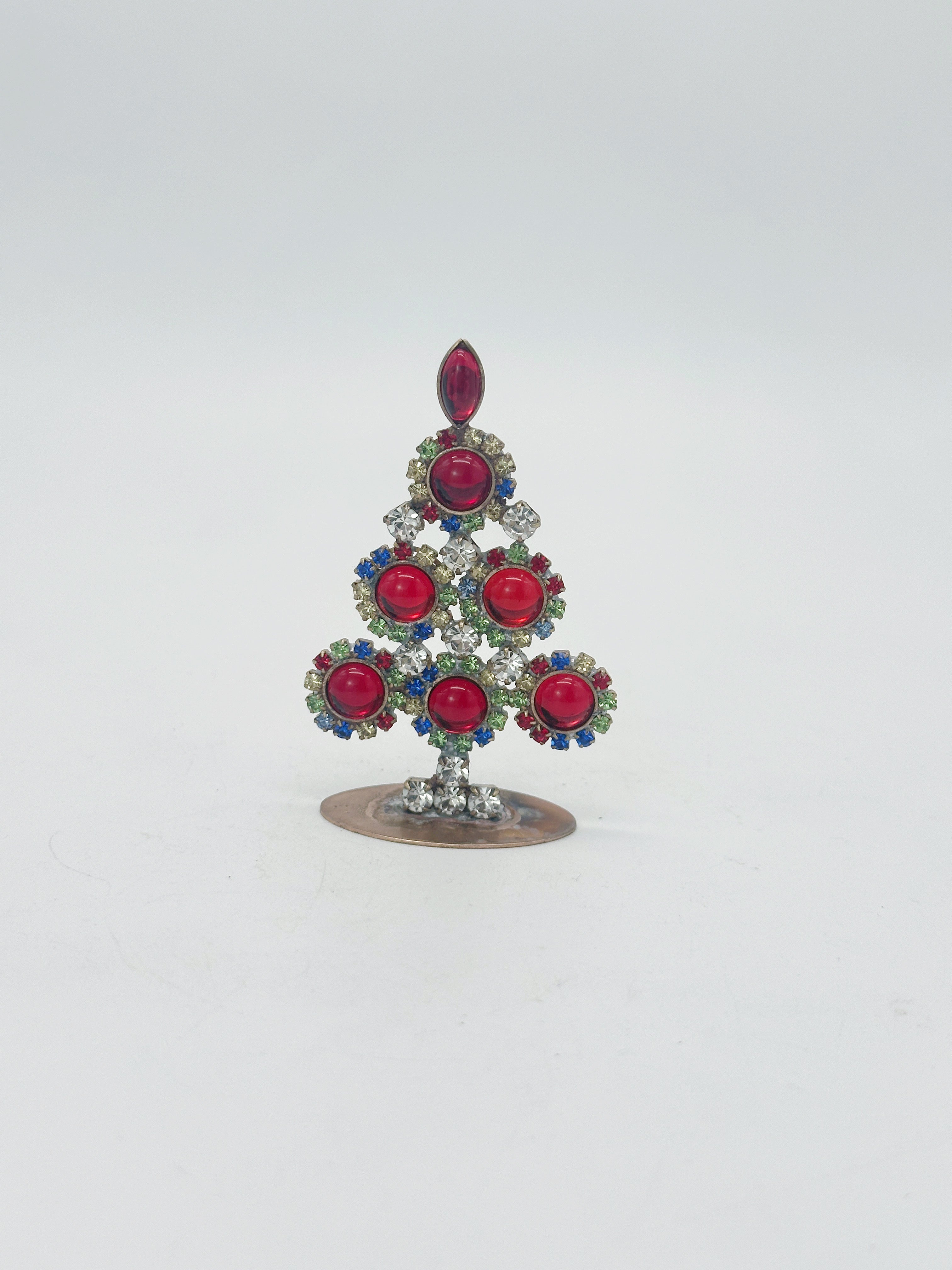 Zierlicher Gablonzer Mini-Christbaum aus Strass