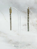 Vintage Ohrringe Silber vergoldet mit Strass