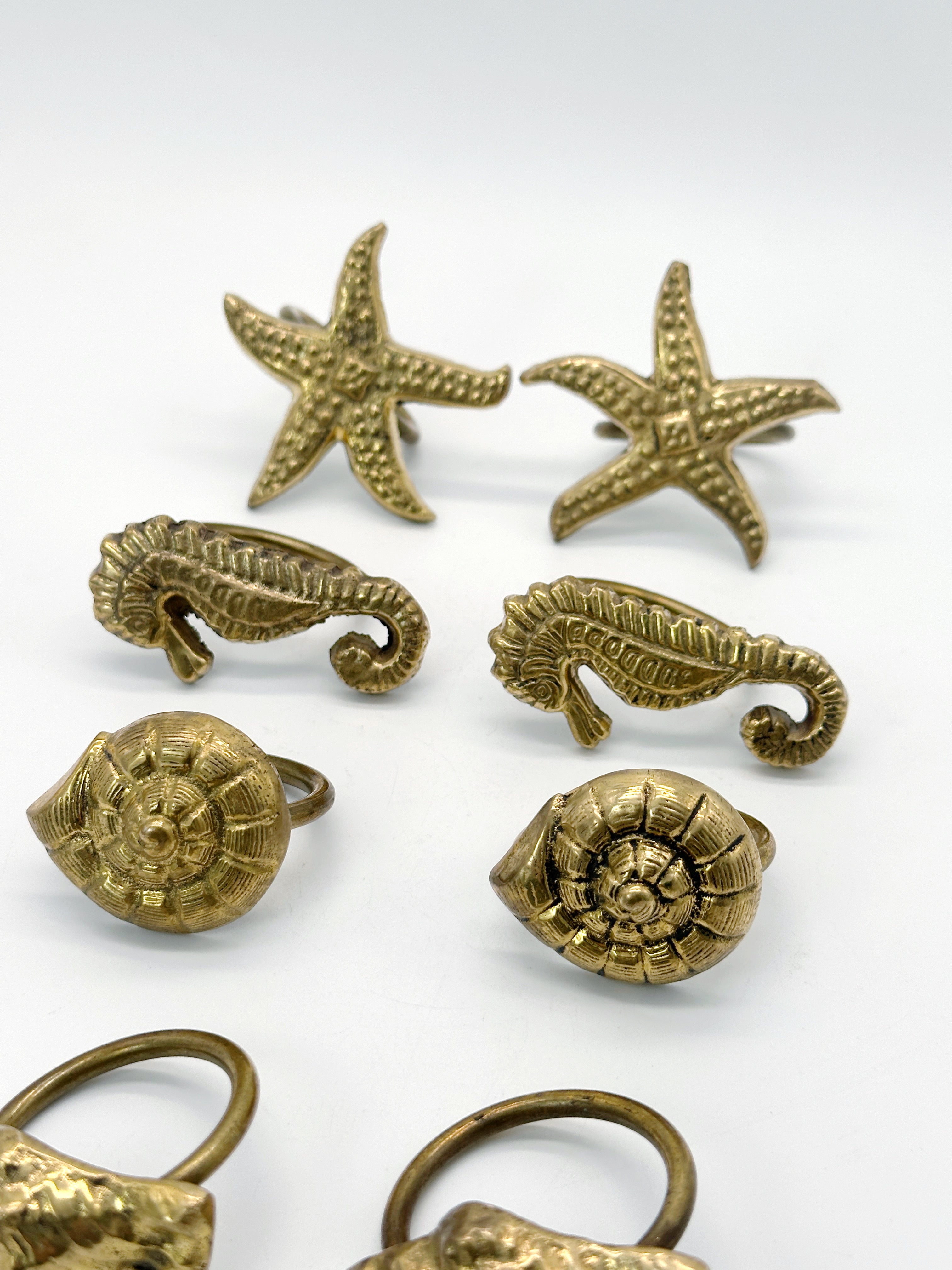 Set 8 maritime Serviettenringe "Meerestiere"