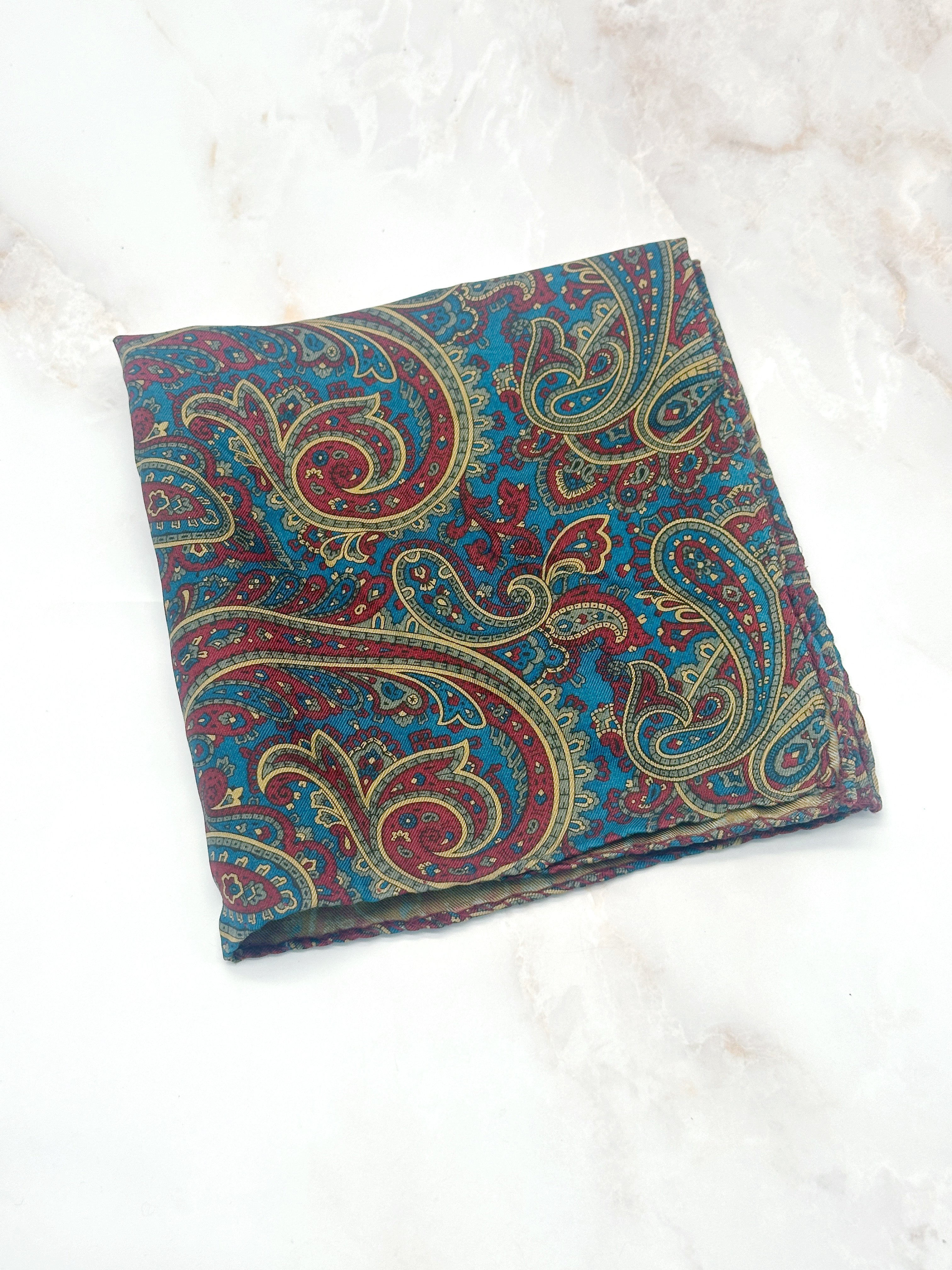 Einstecktuch aus Seide mit Paisley-Muster