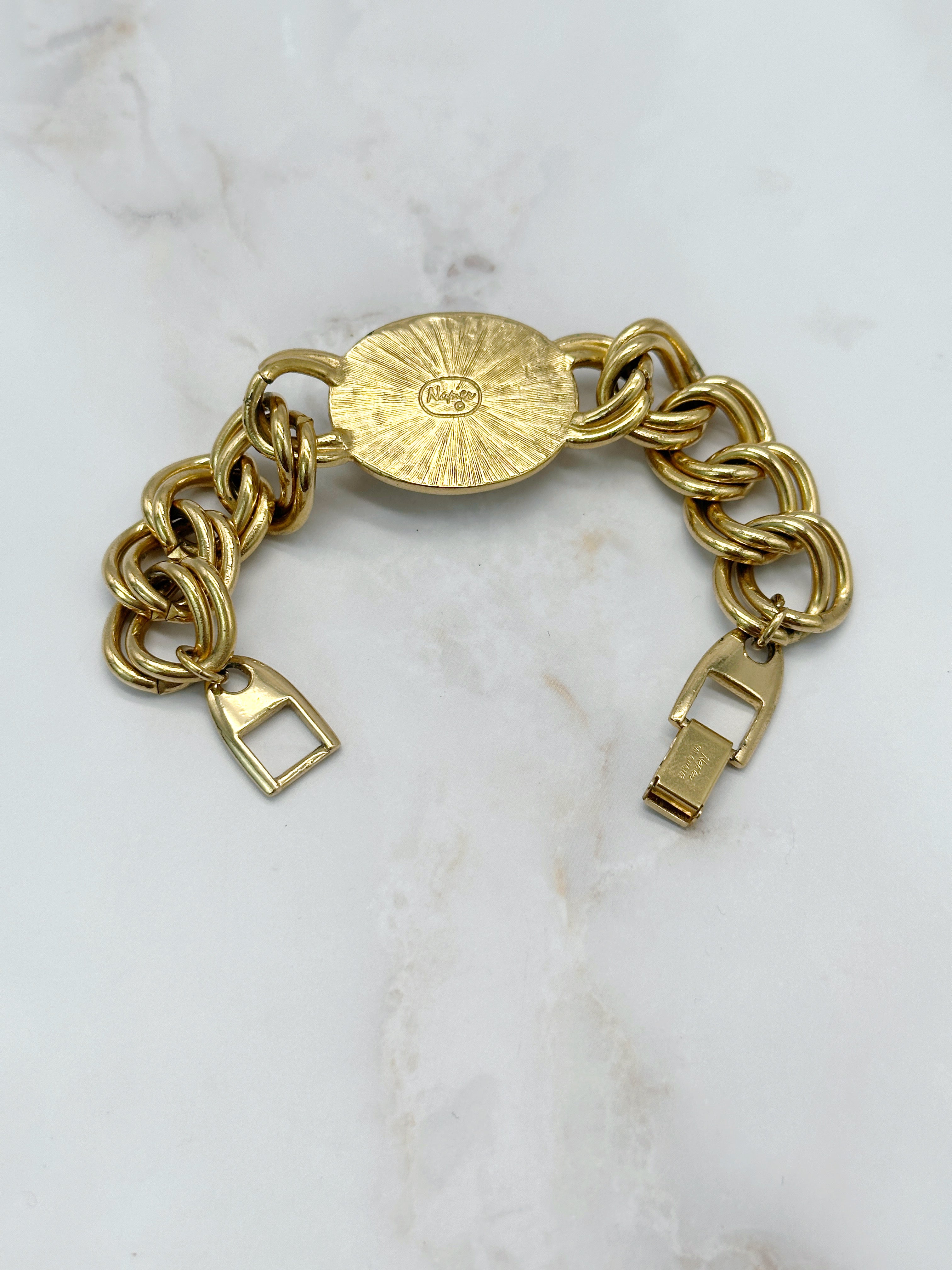 Vintage bracelet with faux pearl – timeless elegance by Napier