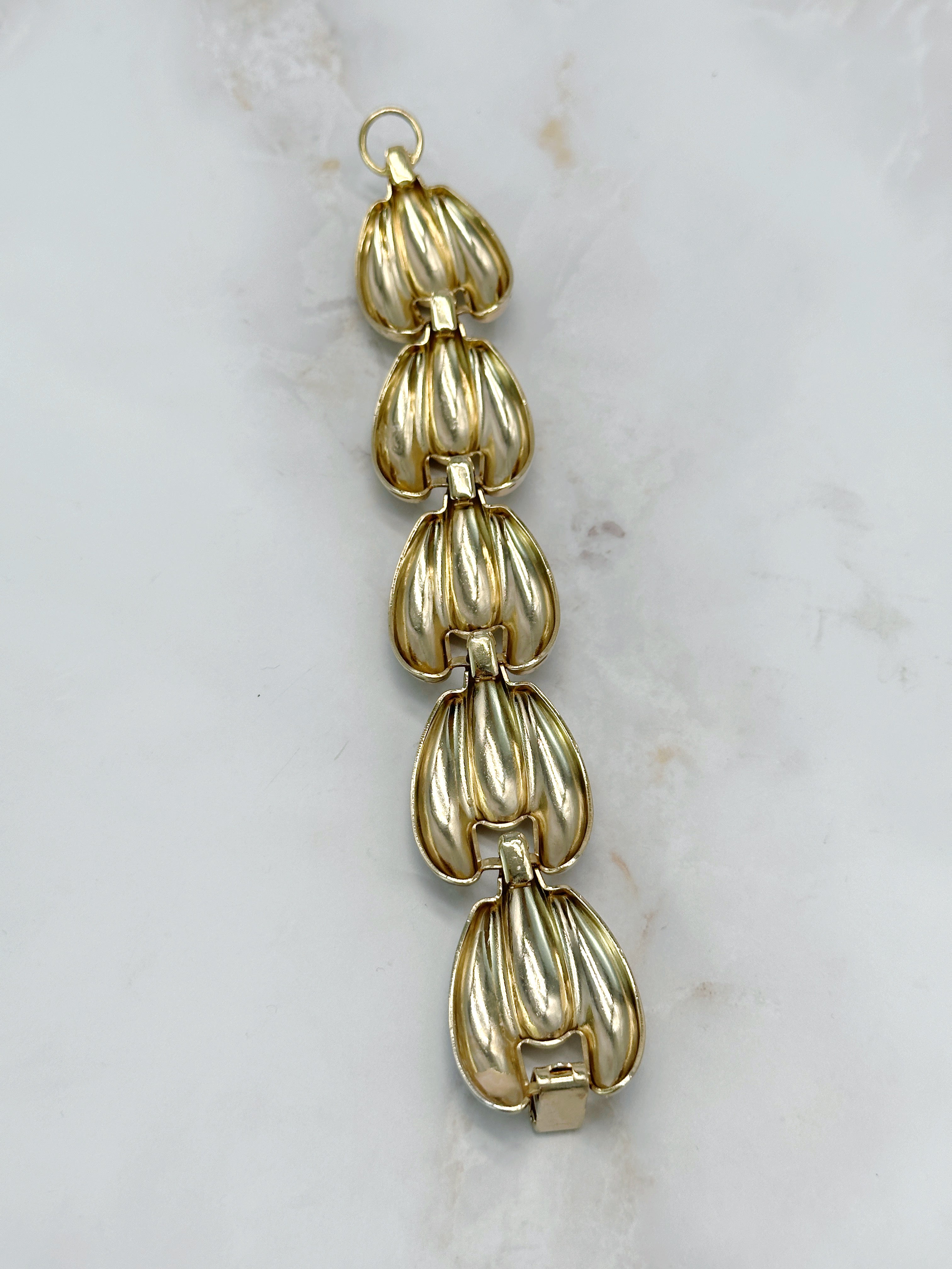 Vintage bracelet with gold-plated links