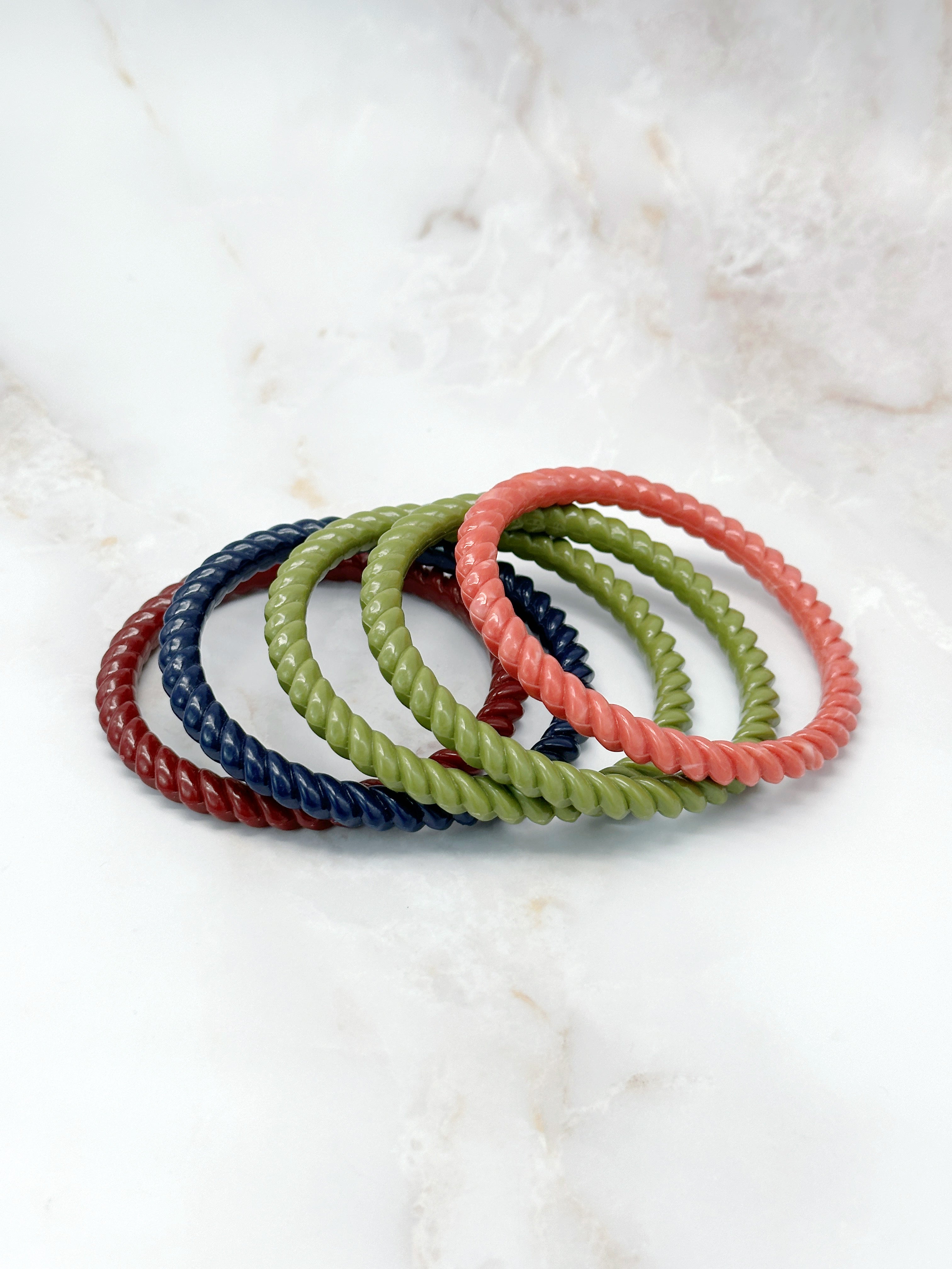 Vintage twisted bangles