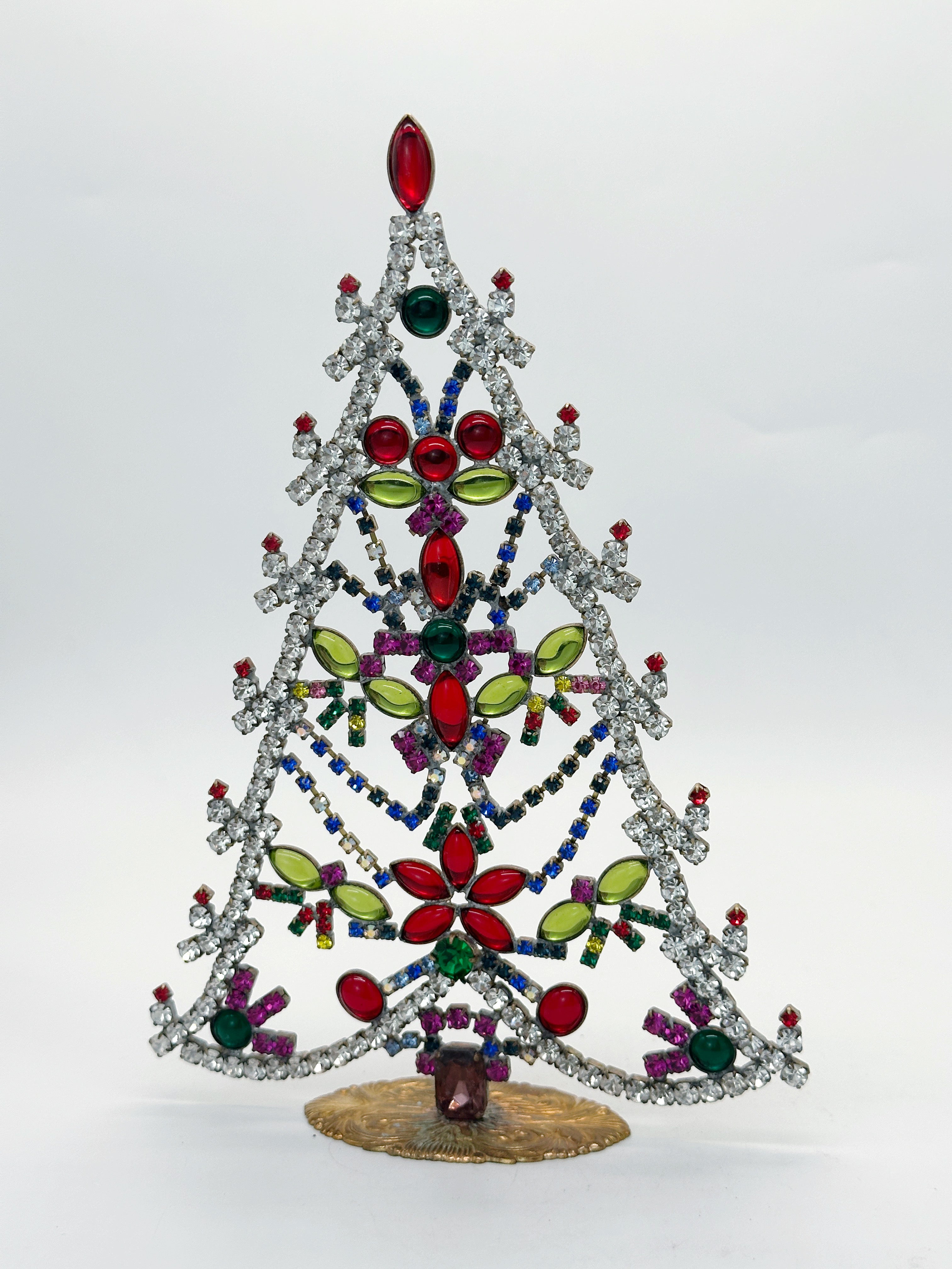 Prächtiger Gablonzer Christbaum aus Strass & Kristall