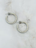 Massiv gedrehte Vintage Silbercreolen im Chunky Design