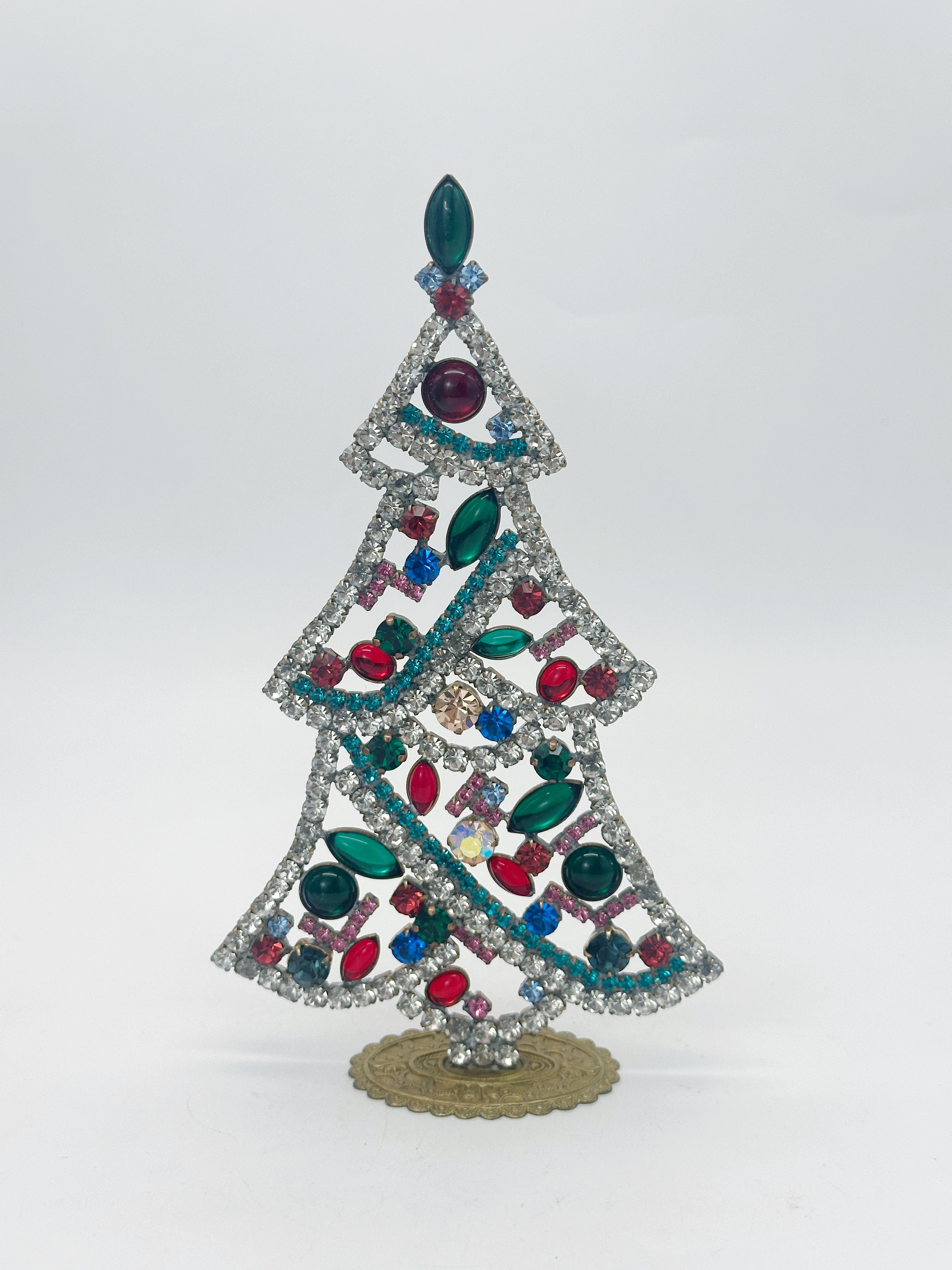 Prächtiger Gablonzer Christbaum aus Strass & Kristall