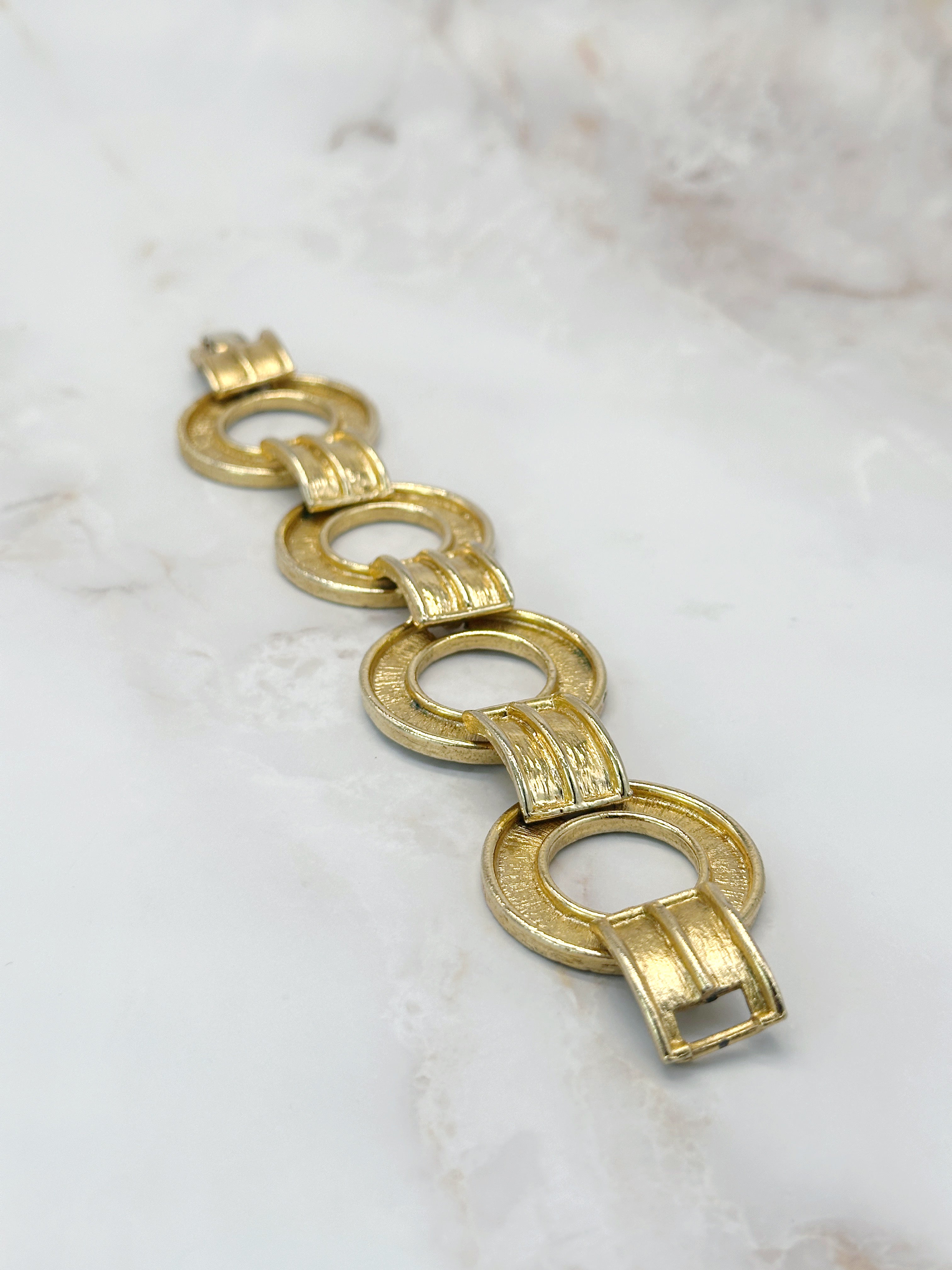 Breites Vintage Statement Armband vergoldet