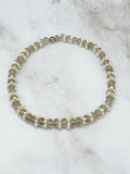 Necklace with rutilated quartz and cultured pearls