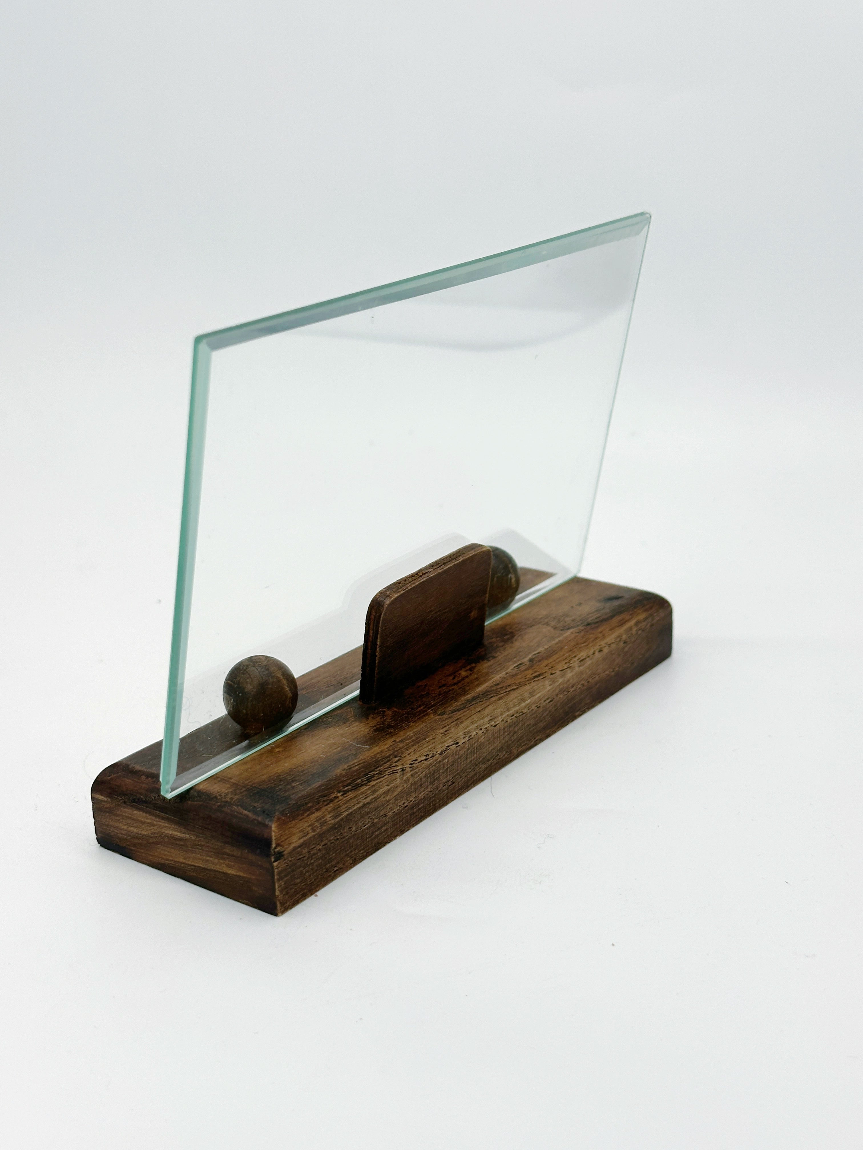 Art Déco Bilderrahmen mit Holz-Kugeln