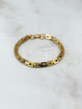 Vergoldetes Vintage Armband mit eckigen Gliedern