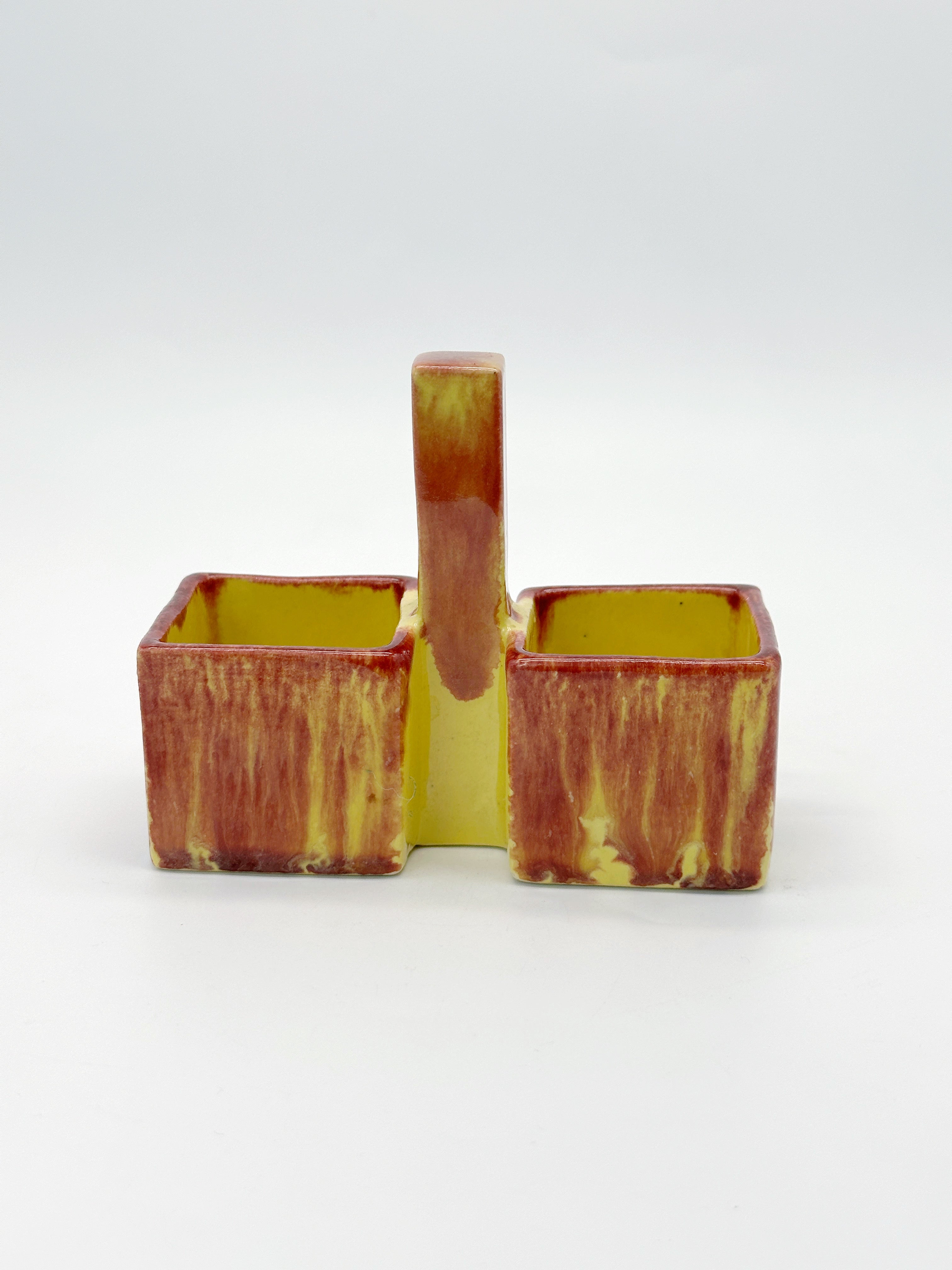 Vintage Keramik Salzgefäß im 50er Jahre Stil