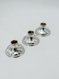 3er Set Vintage Kerzenständer von WMF, 50er Jahre, versilbert