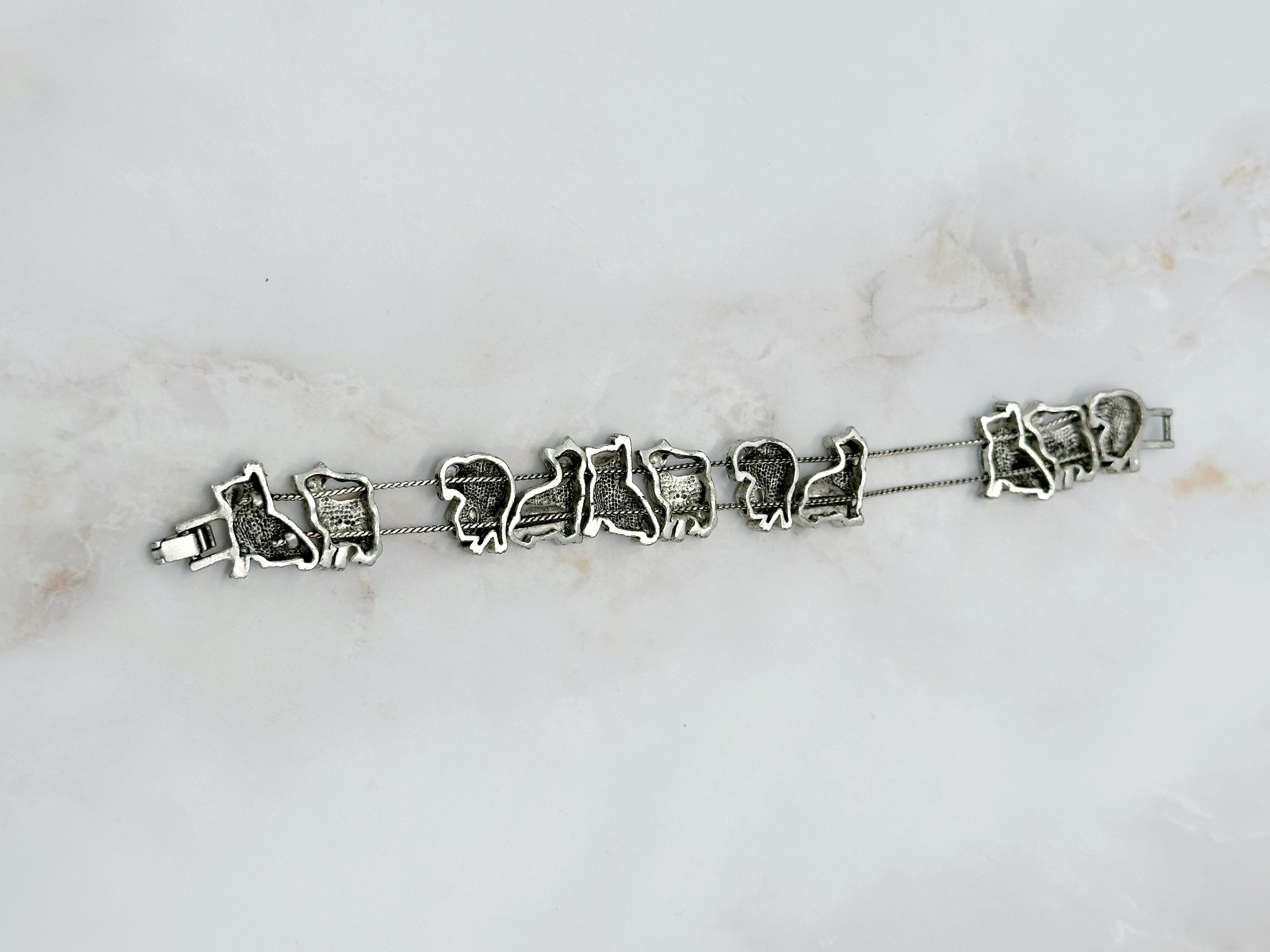 Vintage Armband mit Katzen