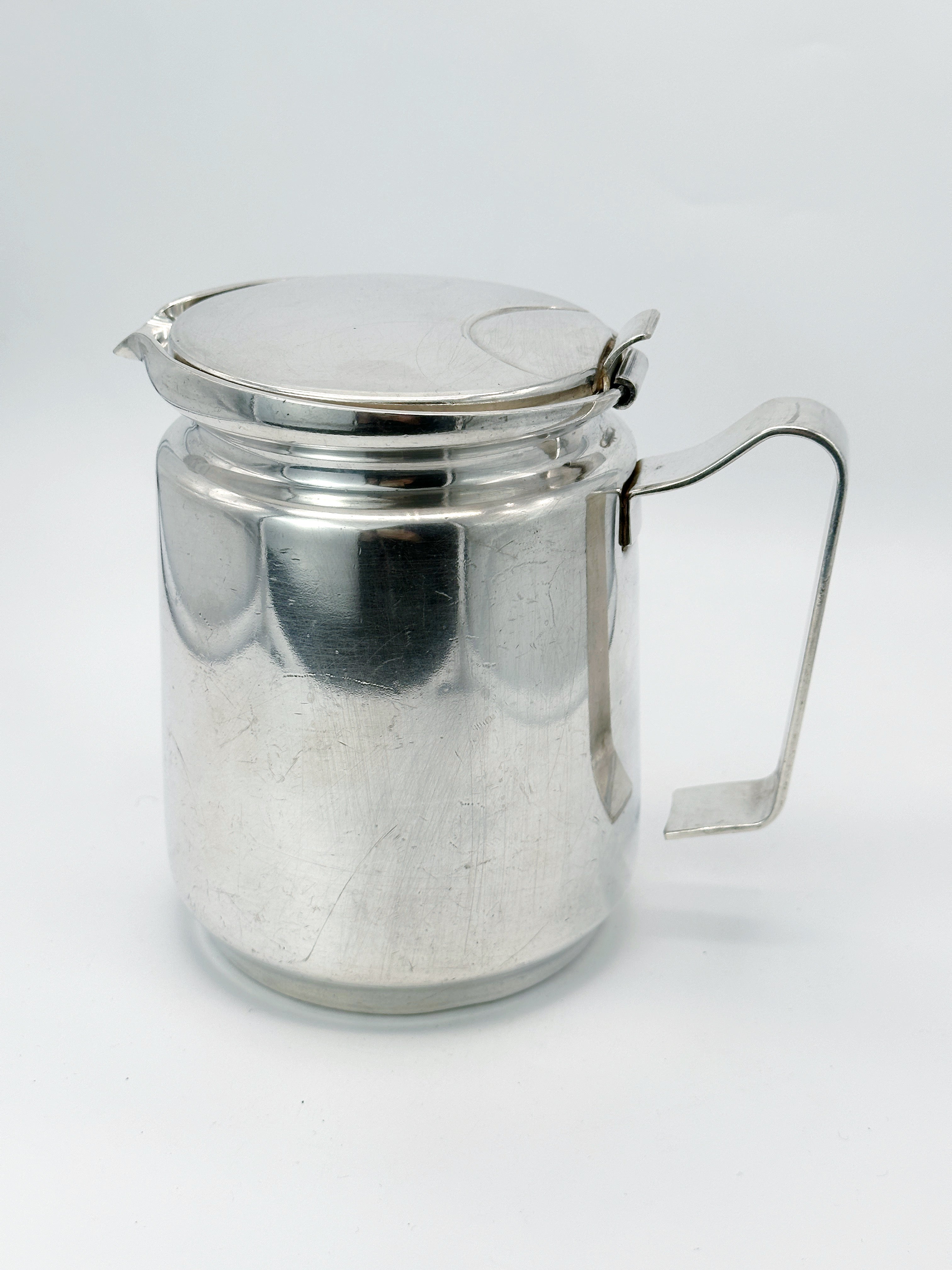 Doppelwandige Vintage Kaffeekanne, versilbert
